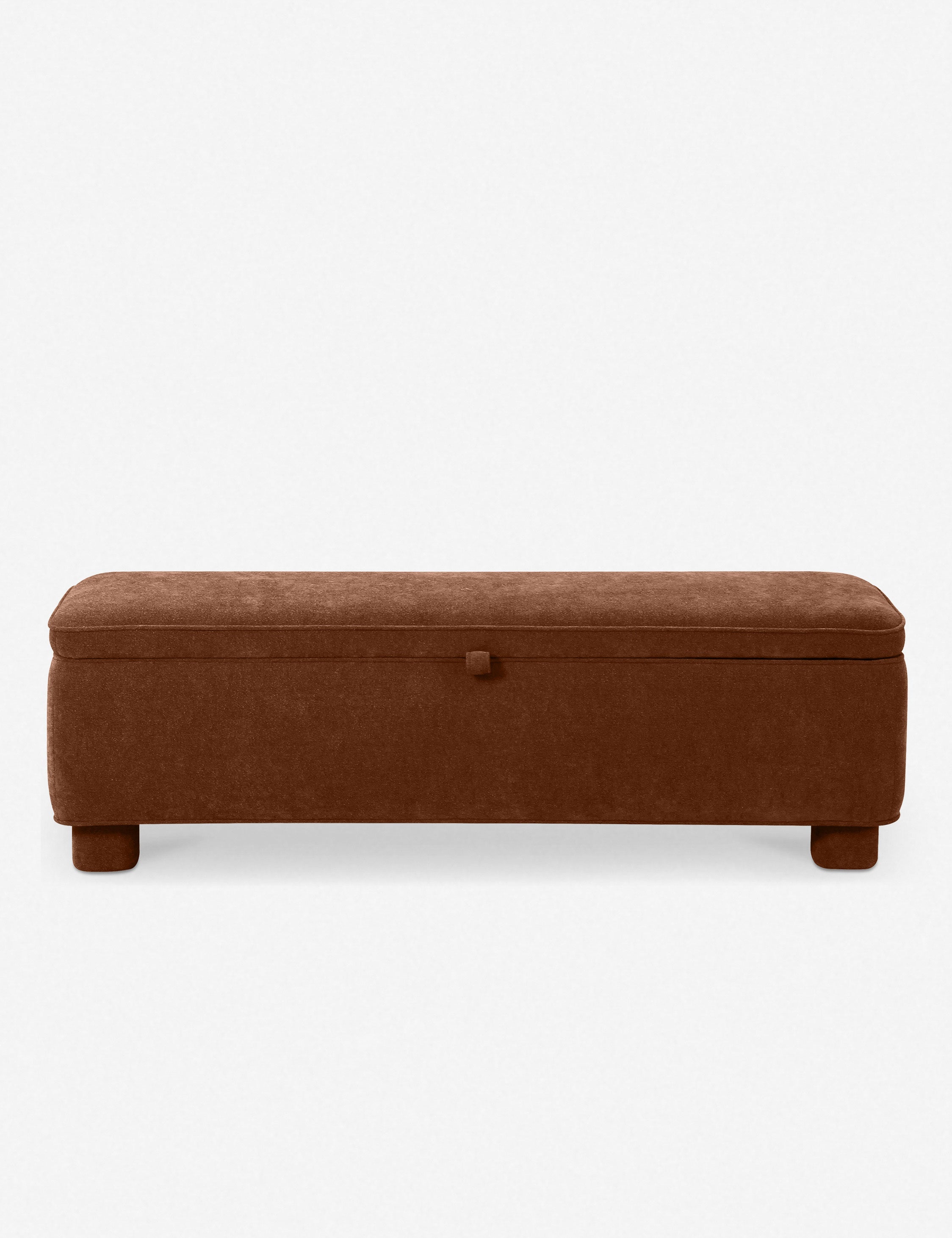 Banc - Ce banc tapissé, au caractère intemporel, est doté d'un espace de rangement intérieur pour le linge de maison, les oreillers et les couvertures