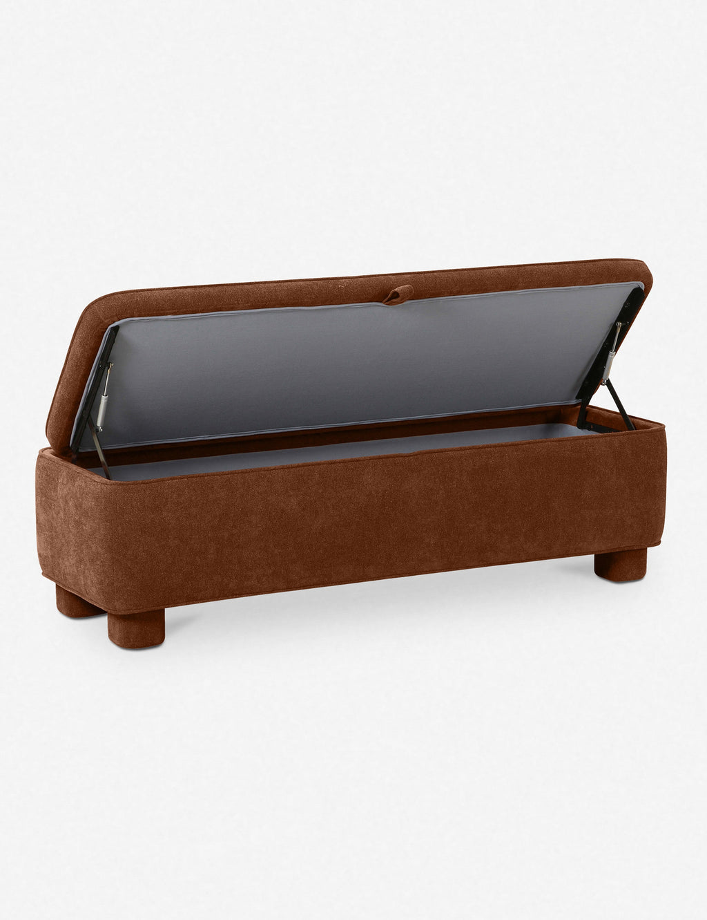 Banc - Ce banc tapissé, au caractère intemporel, est doté d'un espace de rangement intérieur pour le linge de maison, les oreillers et les couvertures