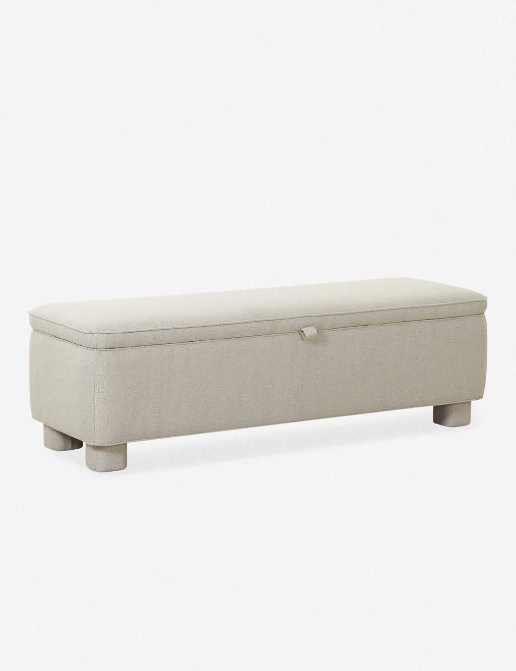 Banc - Ce banc tapissé, au caractère intemporel, est doté d'un espace de rangement intérieur pour le linge de maison, les oreillers et les couvertures