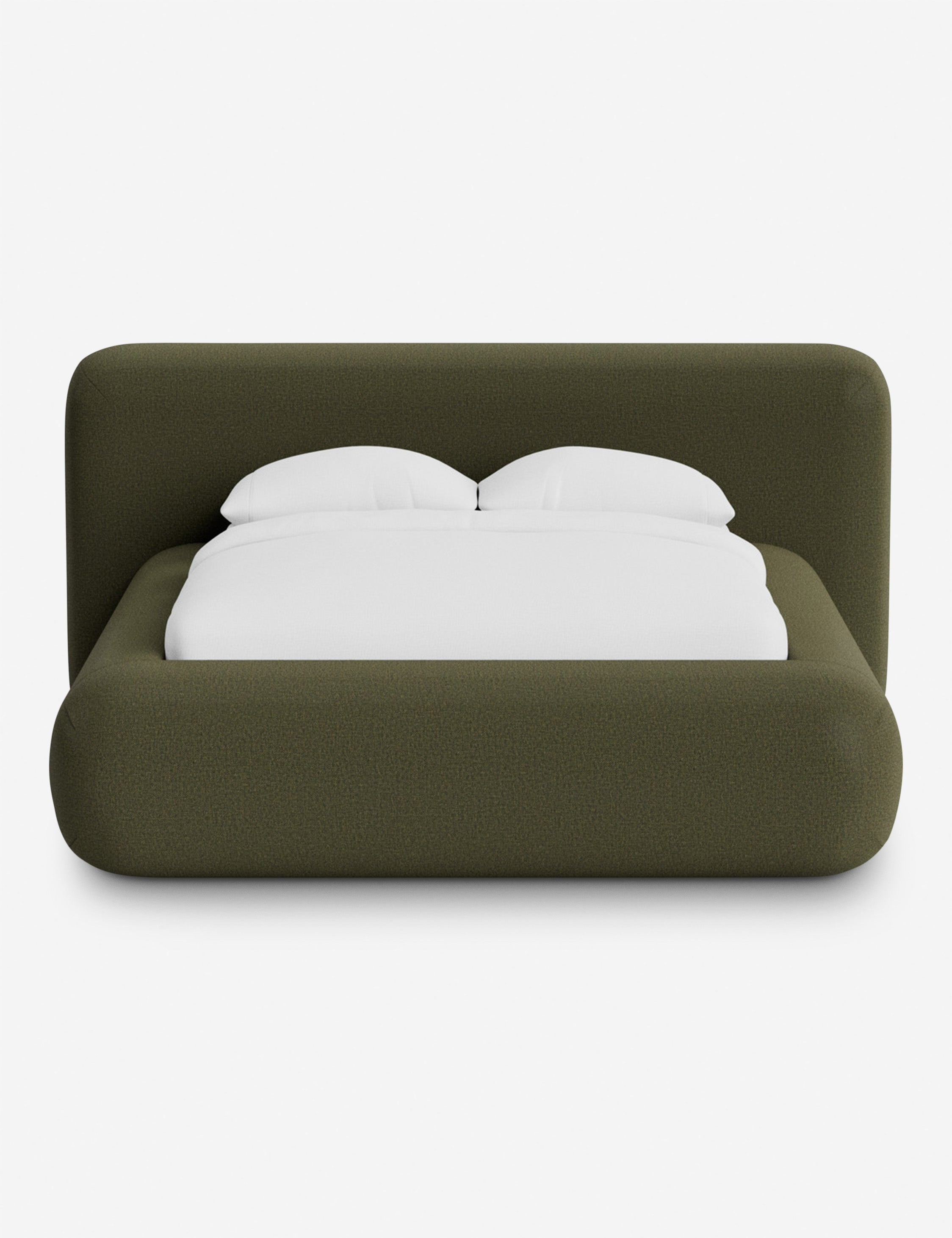 Lit plateforme arrondi - Notre lit se démarque par sa forme, avec une silhouette sculpturale qui vous invite à vous y lover