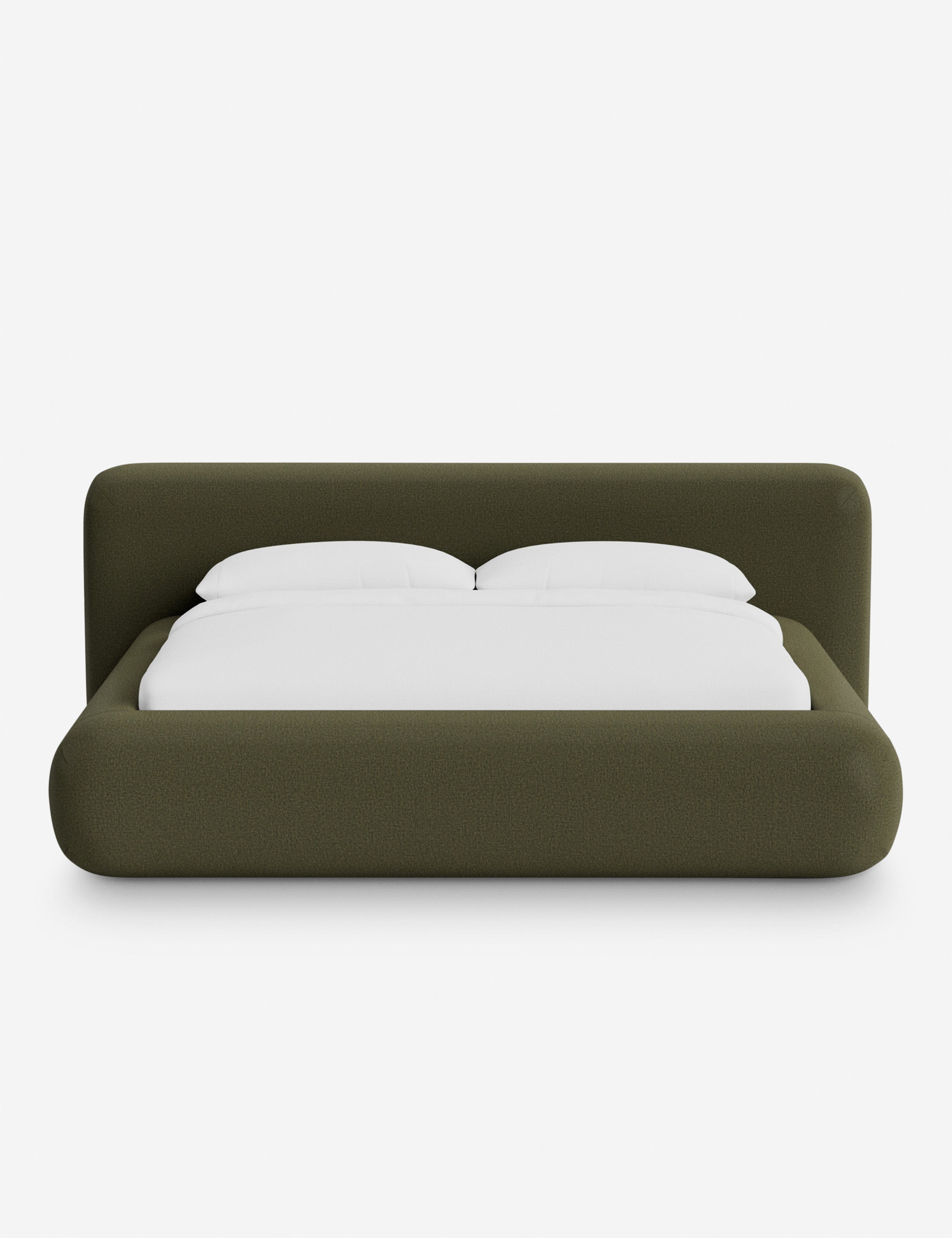 Lit plateforme arrondi - Notre lit se démarque par sa forme, avec une silhouette sculpturale qui vous invite à vous y lover