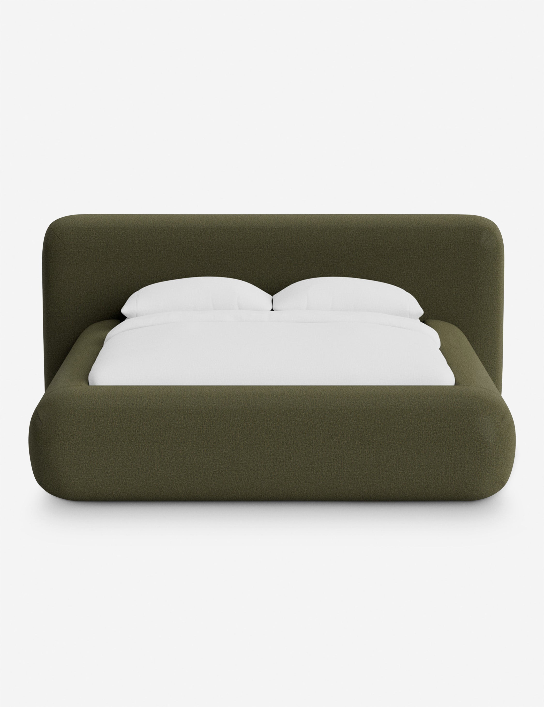 Lit plateforme arrondi - Notre lit se démarque par sa forme, avec une silhouette sculpturale qui vous invite à vous y lover