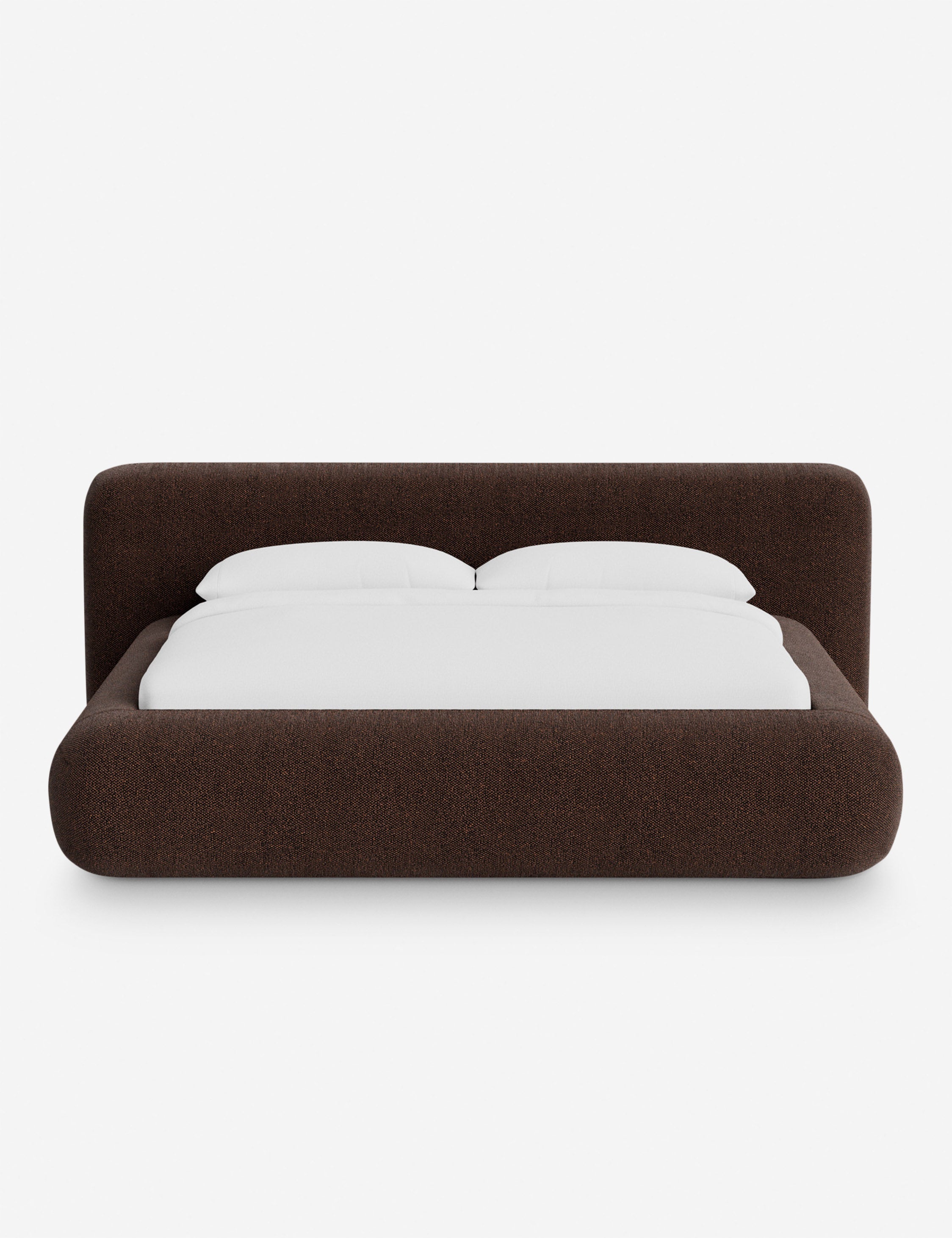 Lit plateforme arrondi - Notre lit se démarque par sa forme, avec une silhouette sculpturale qui vous invite à vous y lover