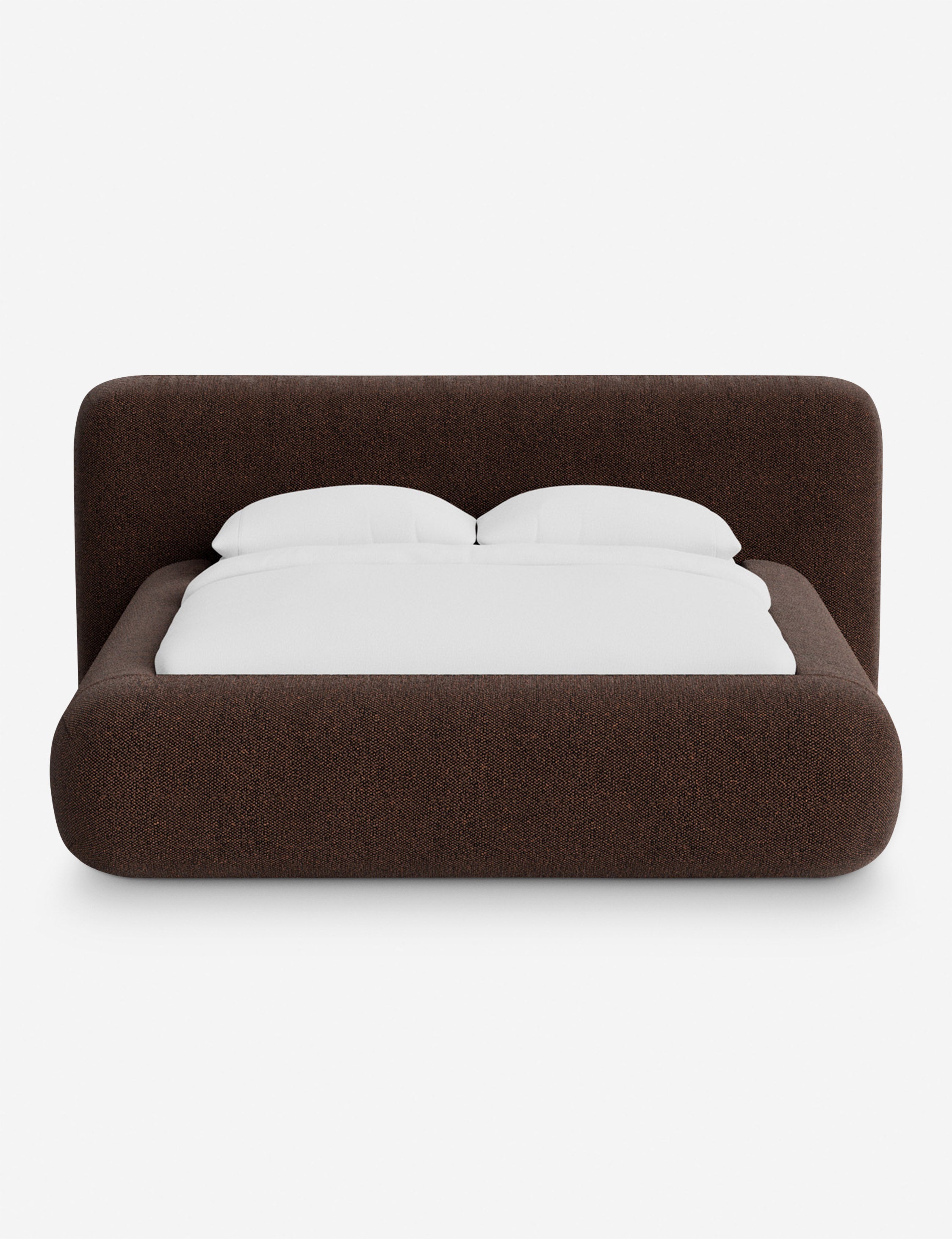 Lit plateforme arrondi - Notre lit se démarque par sa forme, avec une silhouette sculpturale qui vous invite à vous y lover