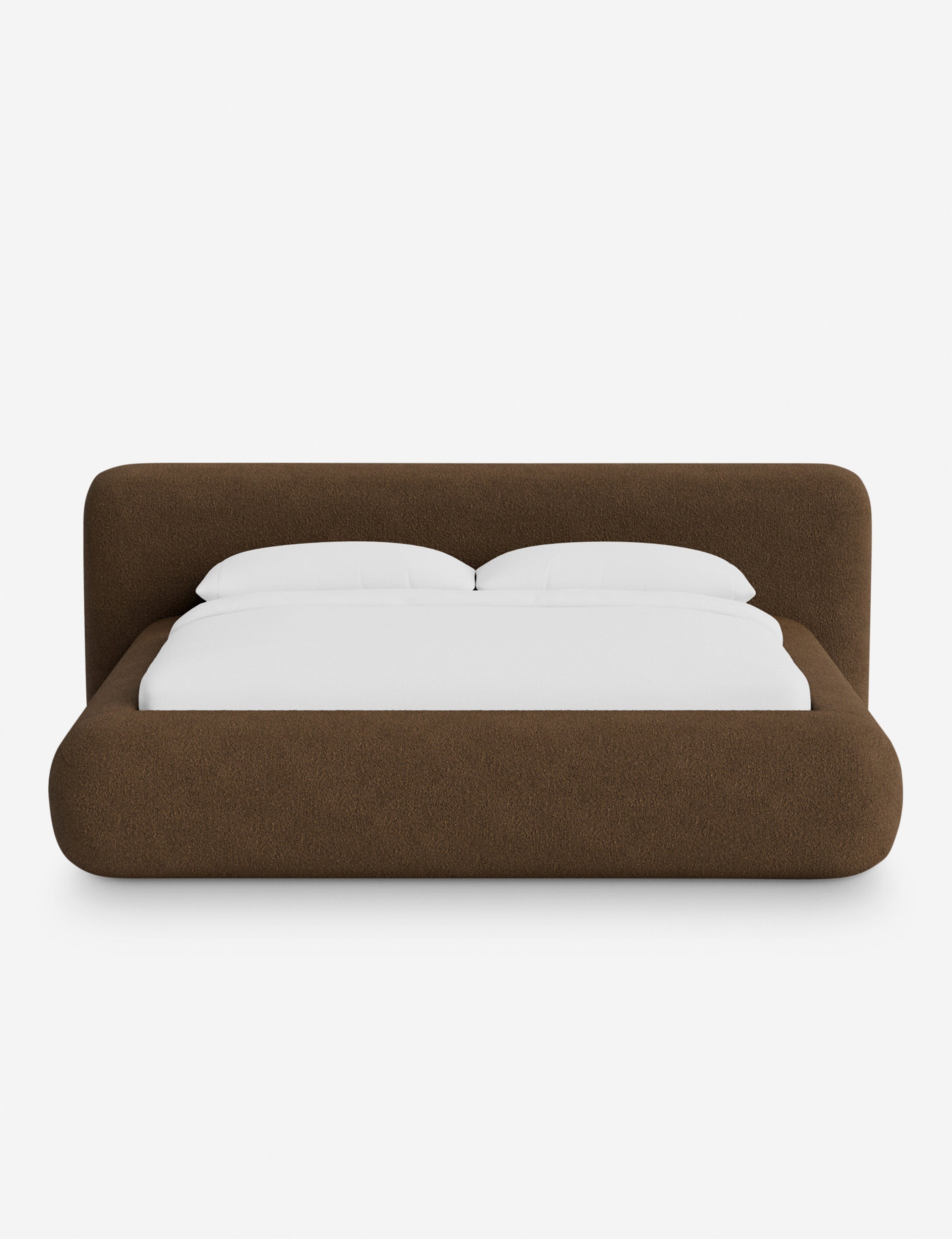 Lit plateforme arrondi - Notre lit se démarque par sa forme, avec une silhouette sculpturale qui vous invite à vous y lover