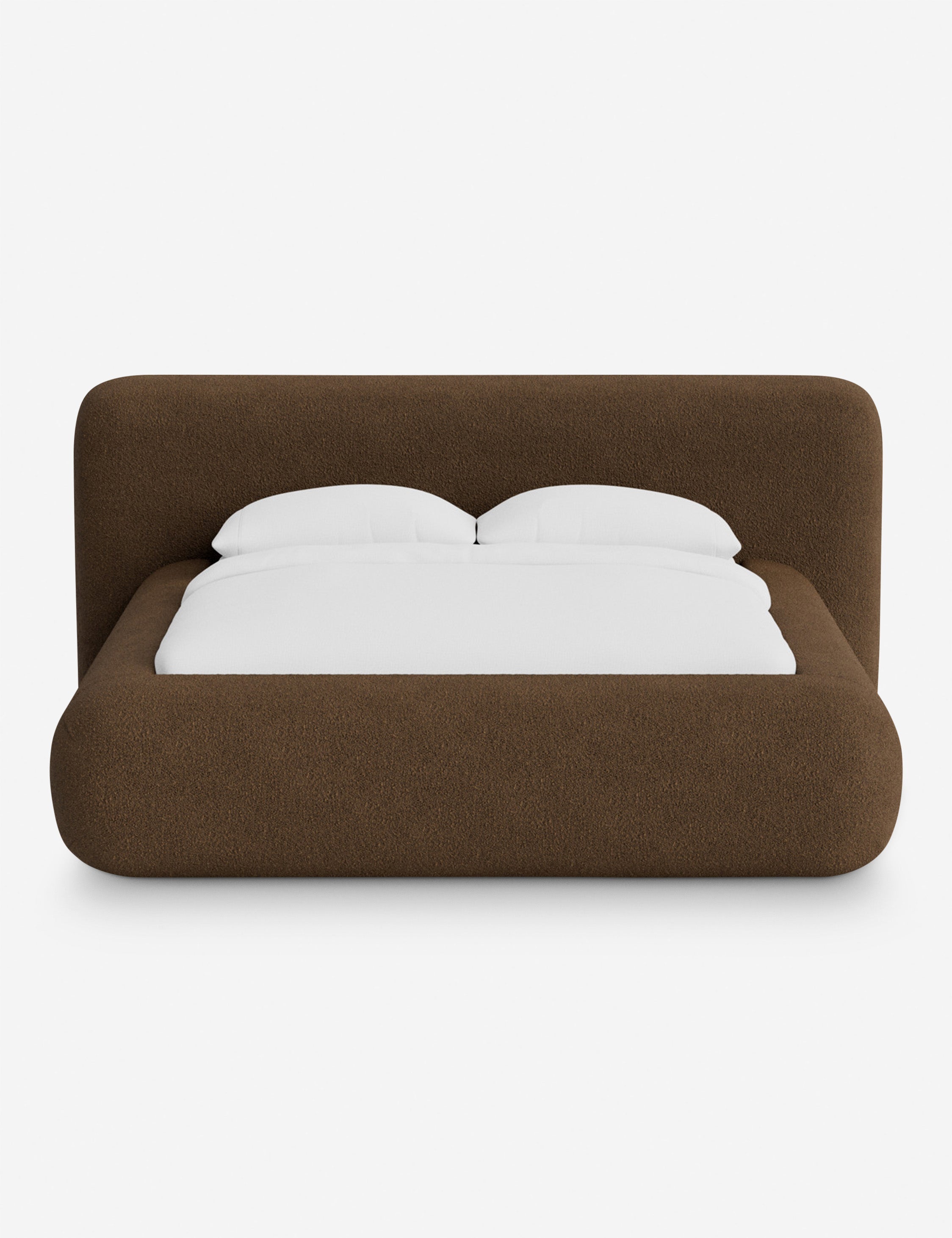 Lit plateforme arrondi - Notre lit se démarque par sa forme, avec une silhouette sculpturale qui vous invite à vous y lover