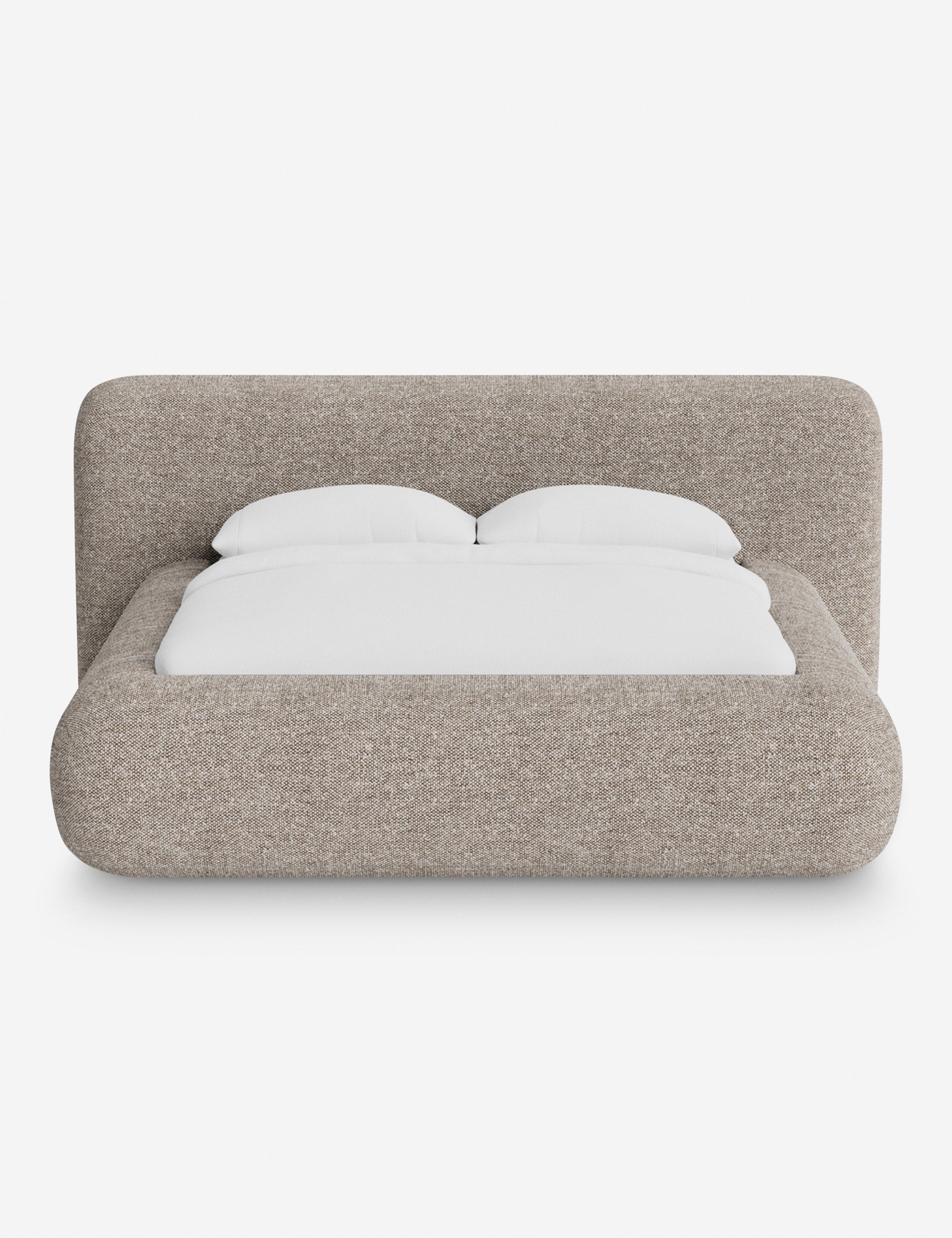 Lit plateforme arrondi - Notre lit se démarque par sa forme, avec une silhouette sculpturale qui vous invite à vous y lover