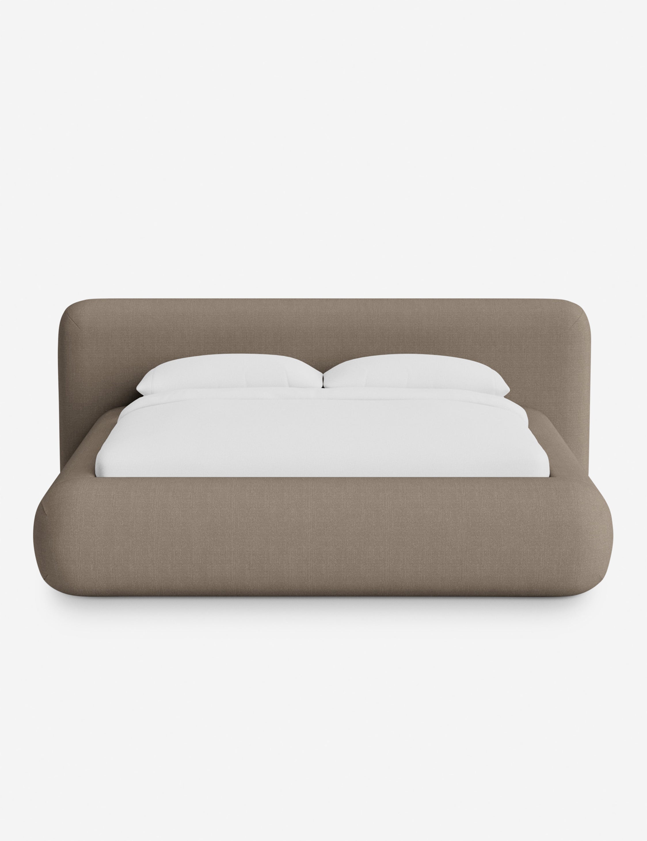 Lit plateforme arrondi - Notre lit se démarque par sa forme, avec une silhouette sculpturale qui vous invite à vous y lover