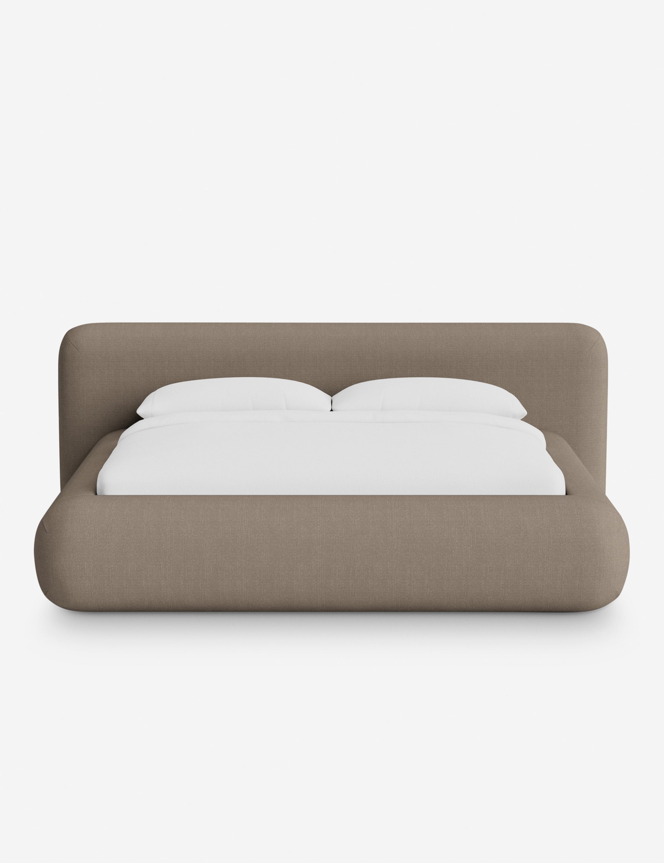 Lit plateforme arrondi - Notre lit se démarque par sa forme, avec une silhouette sculpturale qui vous invite à vous y lover