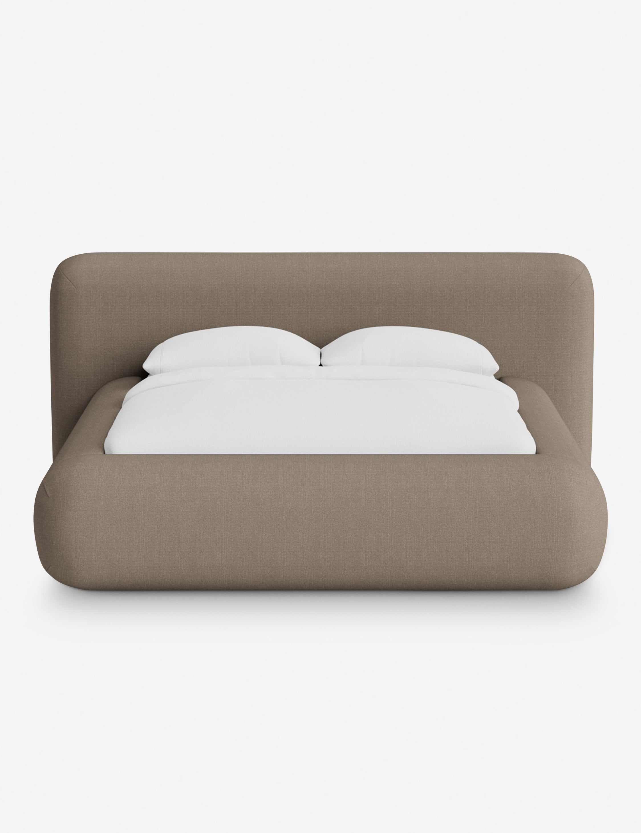 Lit plateforme arrondi - Notre lit se démarque par sa forme, avec une silhouette sculpturale qui vous invite à vous y lover