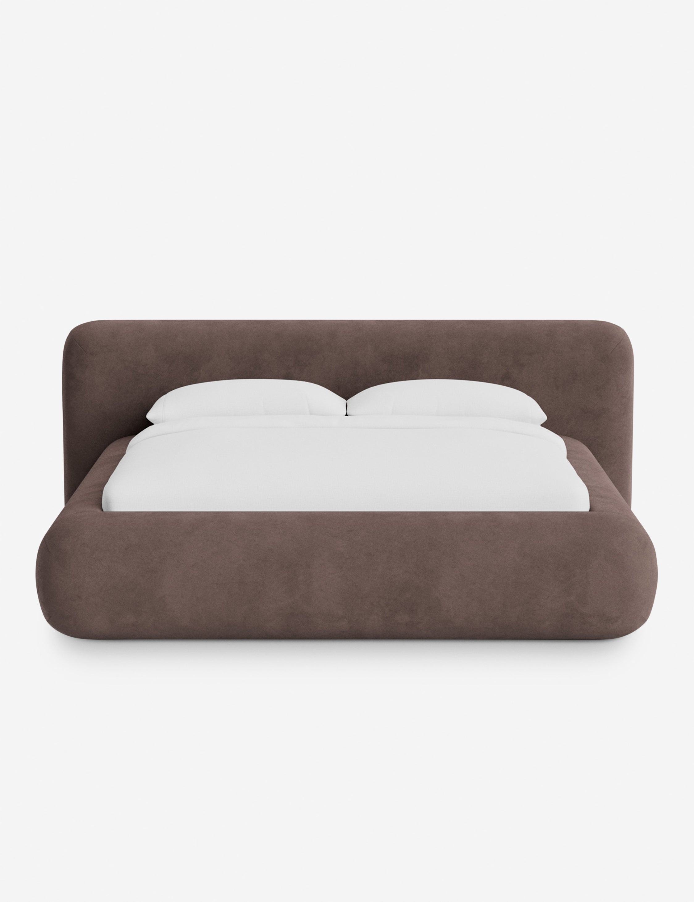 Lit plateforme arrondi - Notre lit se démarque par sa forme, avec une silhouette sculpturale qui vous invite à vous y lover