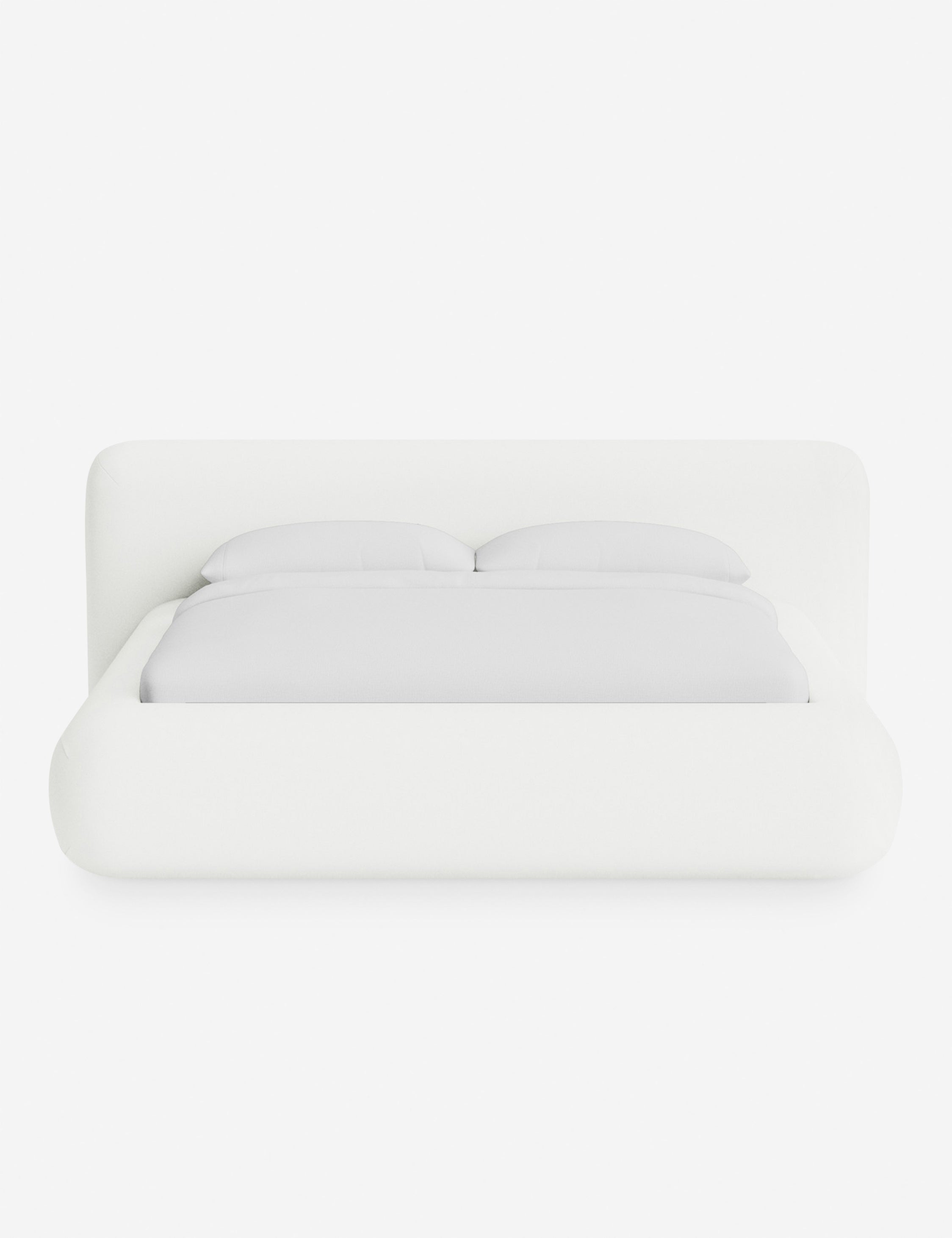 Lit plateforme arrondi - Notre lit se démarque par sa forme, avec une silhouette sculpturale qui vous invite à vous y lover