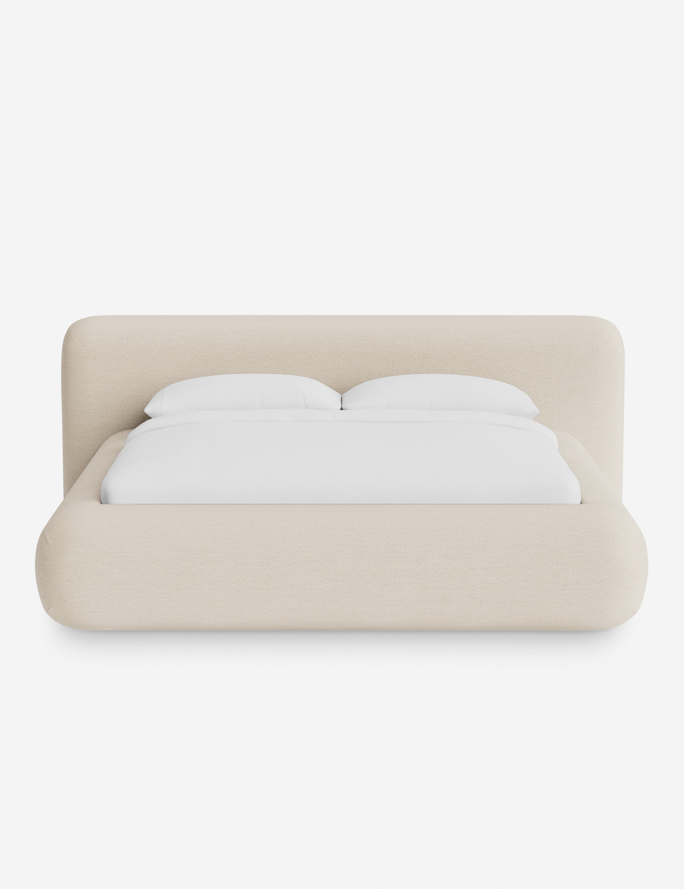 Lit plateforme arrondi - Notre lit se démarque par sa forme, avec une silhouette sculpturale qui vous invite à vous y lover