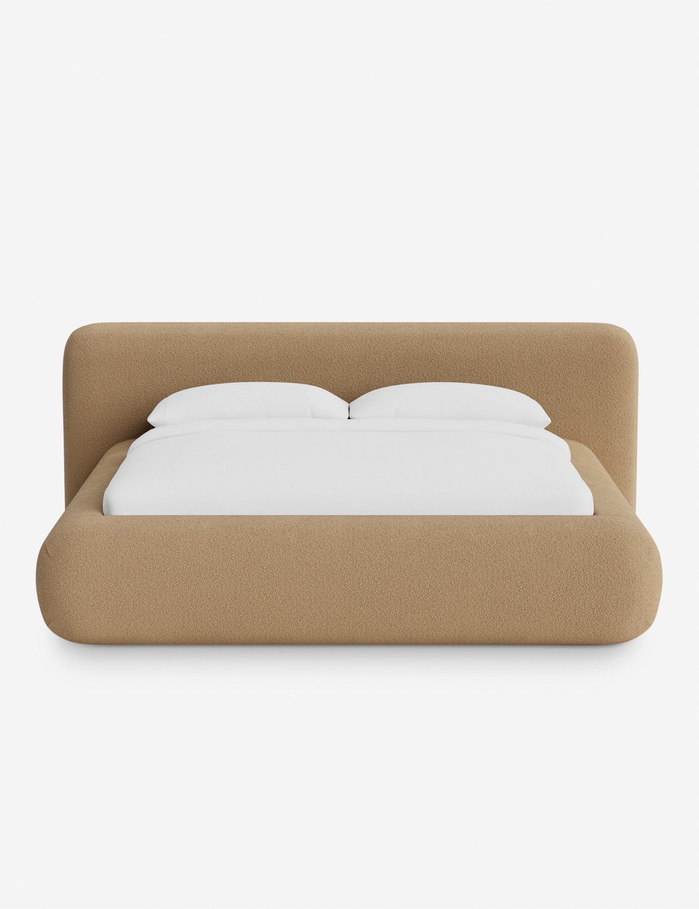 Lit plateforme arrondi - Notre lit se démarque par sa forme, avec une silhouette sculpturale qui vous invite à vous y lover