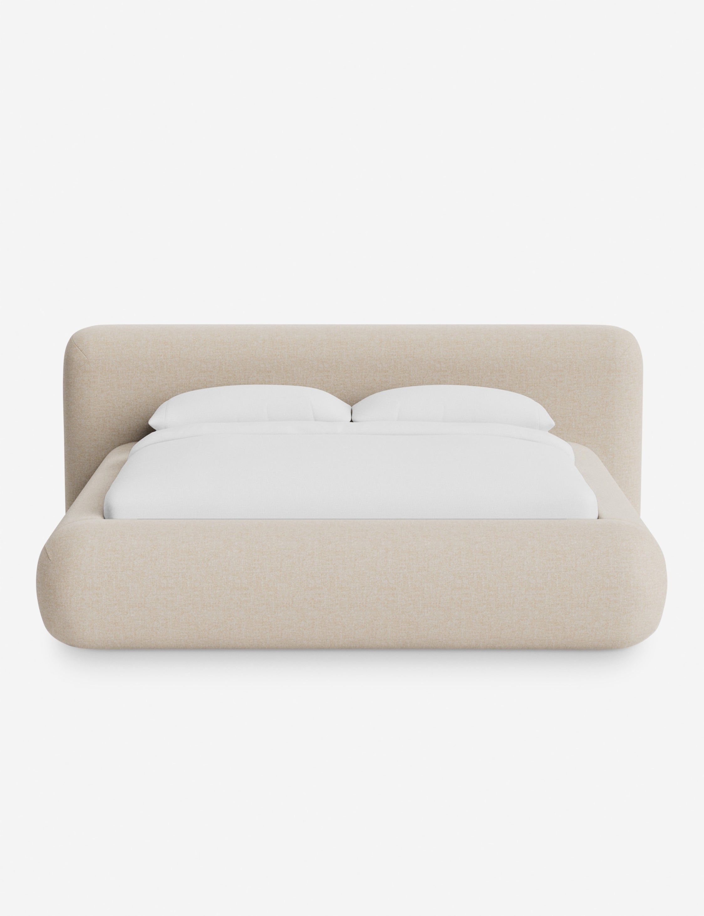 Lit plateforme arrondi - Notre lit se démarque par sa forme, avec une silhouette sculpturale qui vous invite à vous y lover