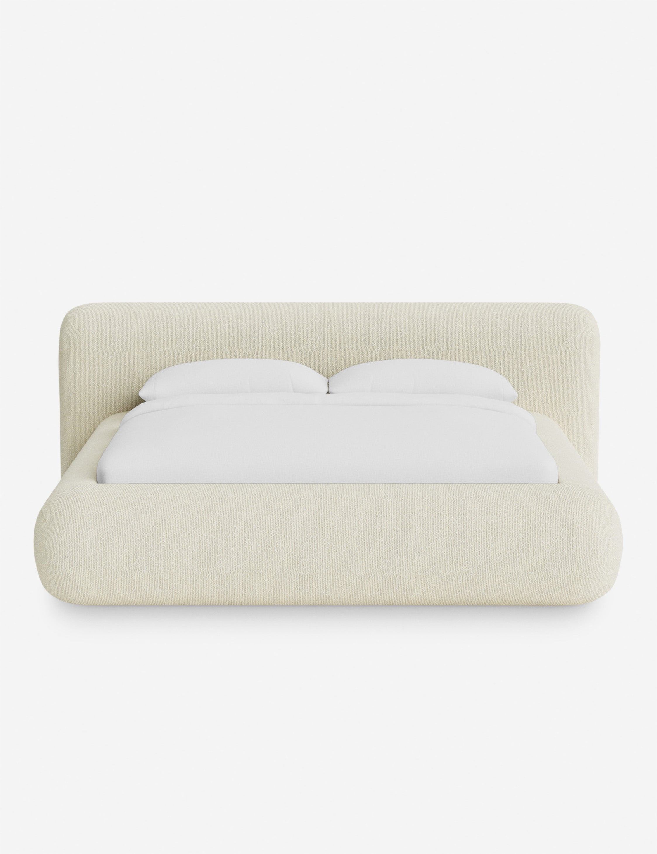 Lit plateforme arrondi - Notre lit se démarque par sa forme, avec une silhouette sculpturale qui vous invite à vous y lover