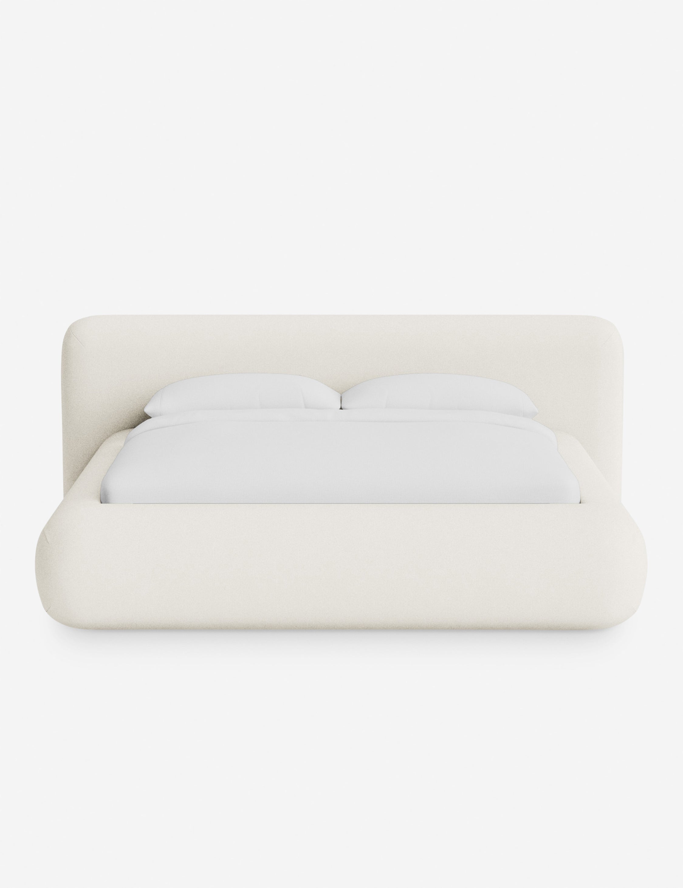 Lit plateforme arrondi - Notre lit se démarque par sa forme, avec une silhouette sculpturale qui vous invite à vous y lover