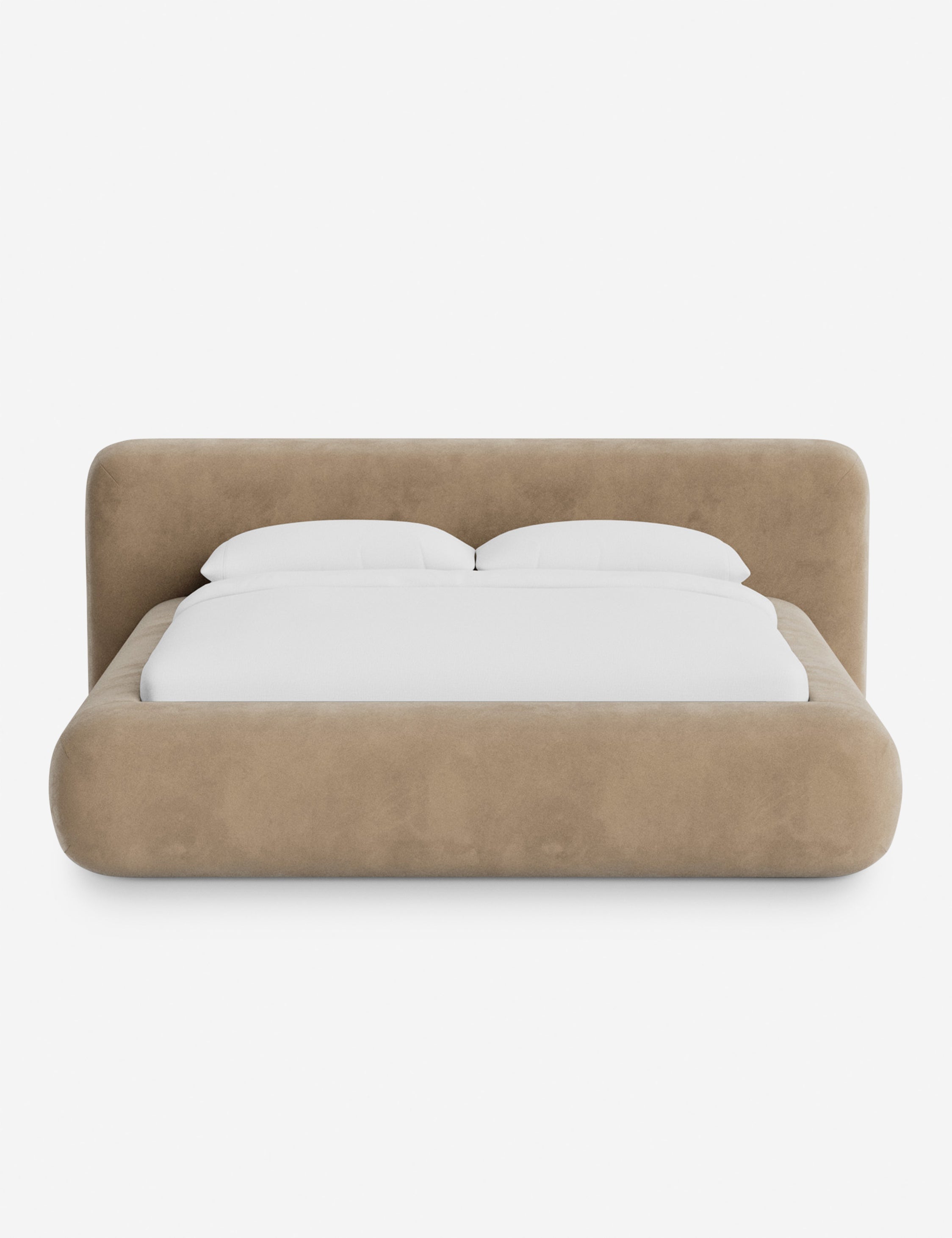 Lit plateforme arrondi - Notre lit se démarque par sa forme, avec une silhouette sculpturale qui vous invite à vous y lover