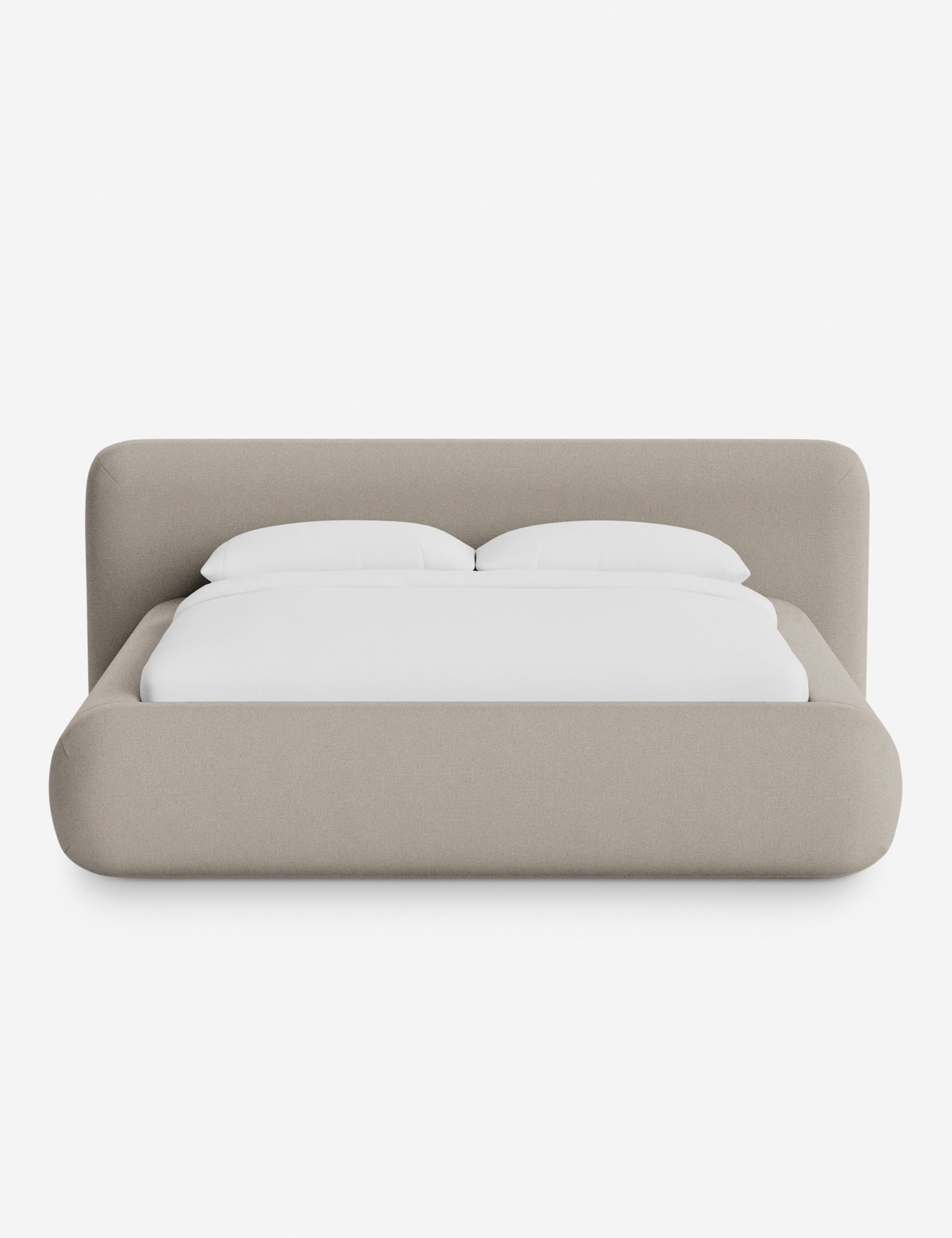 Lit plateforme arrondi - Notre lit se démarque par sa forme, avec une silhouette sculpturale qui vous invite à vous y lover