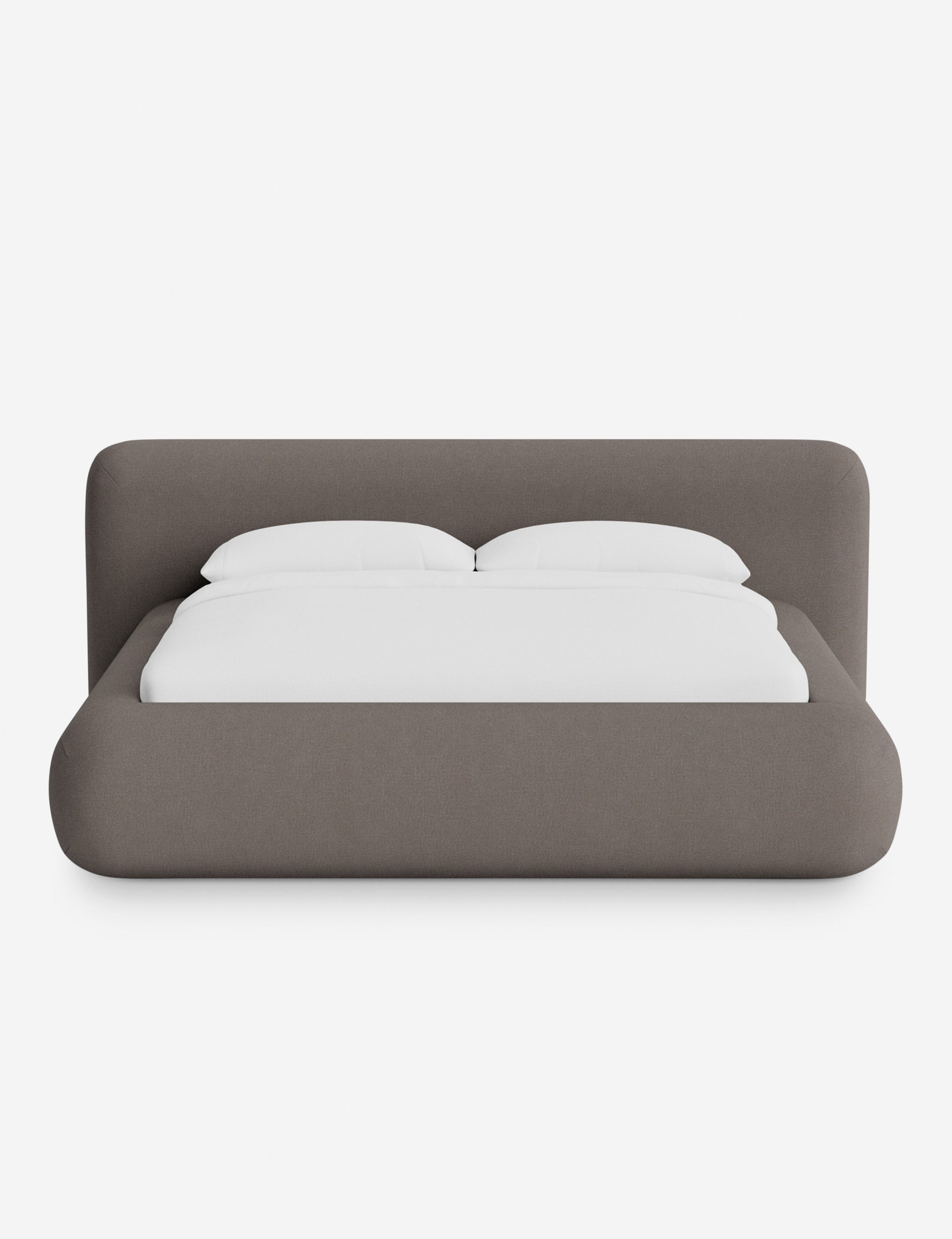 Lit plateforme arrondi - Notre lit se démarque par sa forme, avec une silhouette sculpturale qui vous invite à vous y lover
