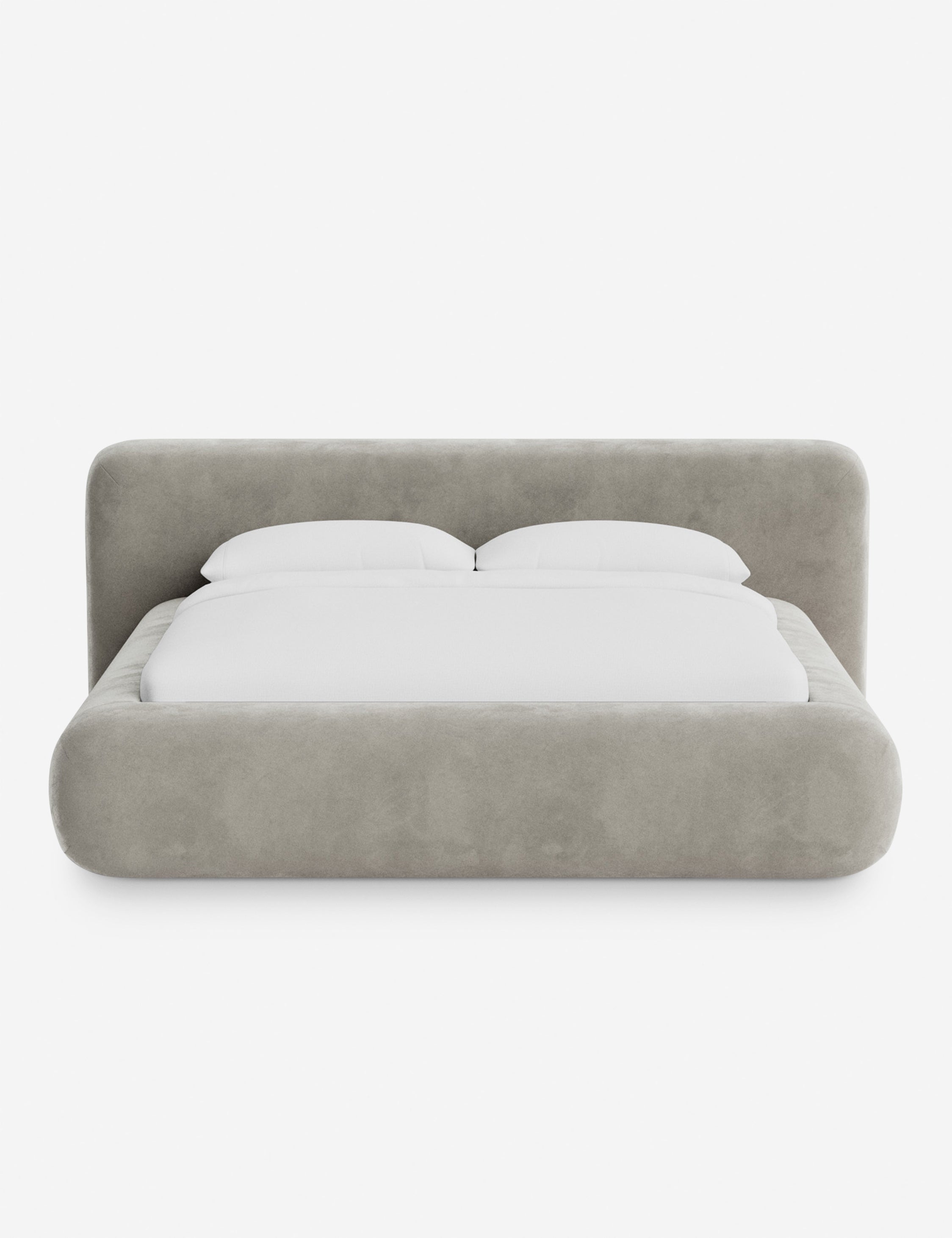 Lit plateforme arrondi - Notre lit se démarque par sa forme, avec une silhouette sculpturale qui vous invite à vous y lover