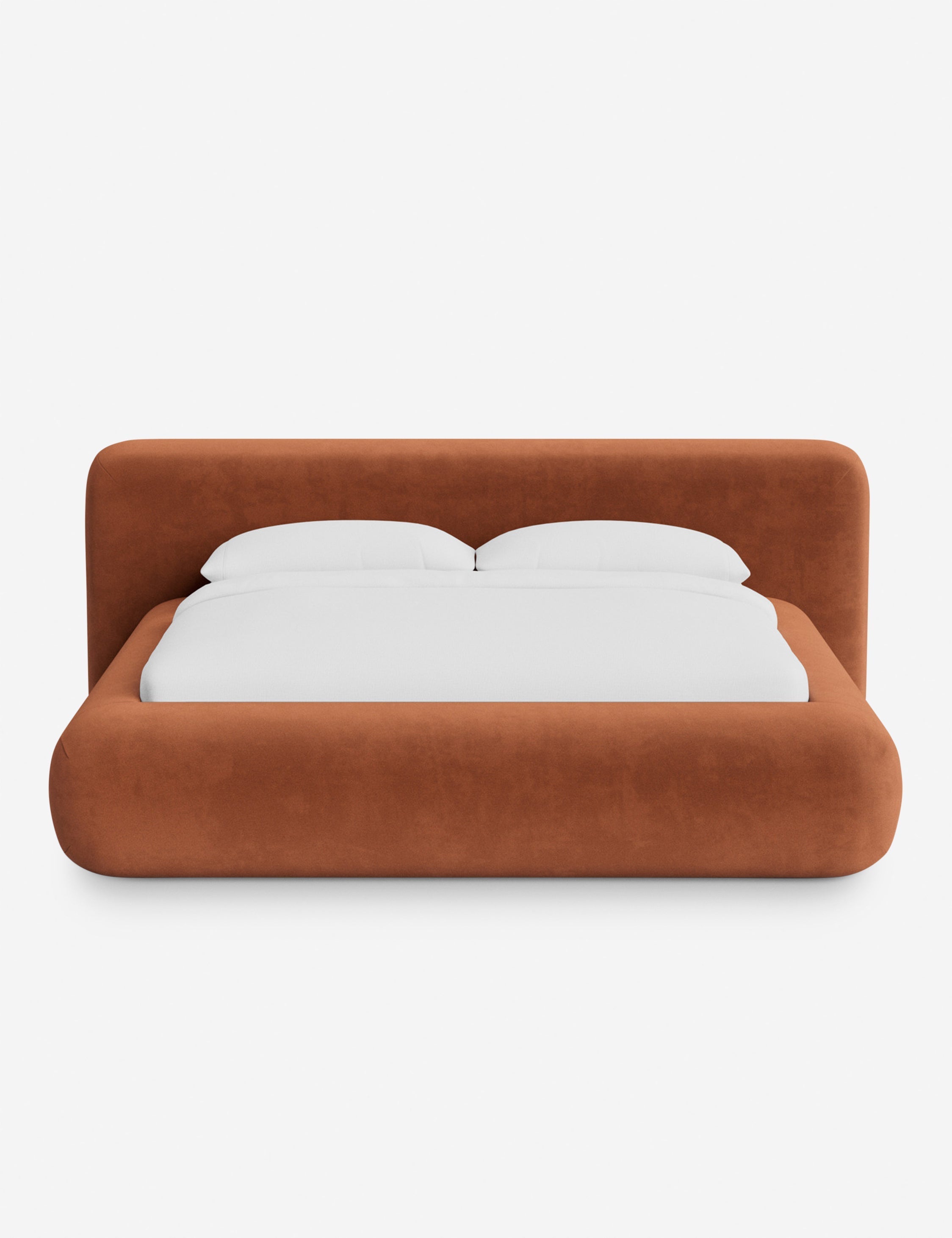 Lit plateforme arrondi - Notre lit se démarque par sa forme, avec une silhouette sculpturale qui vous invite à vous y lover
