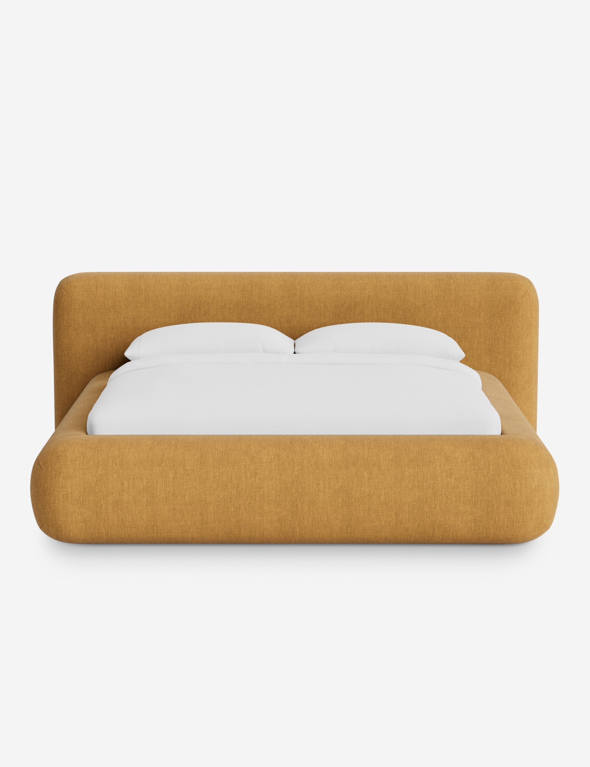 Lit plateforme arrondi - Notre lit se démarque par sa forme, avec une silhouette sculpturale qui vous invite à vous y lover