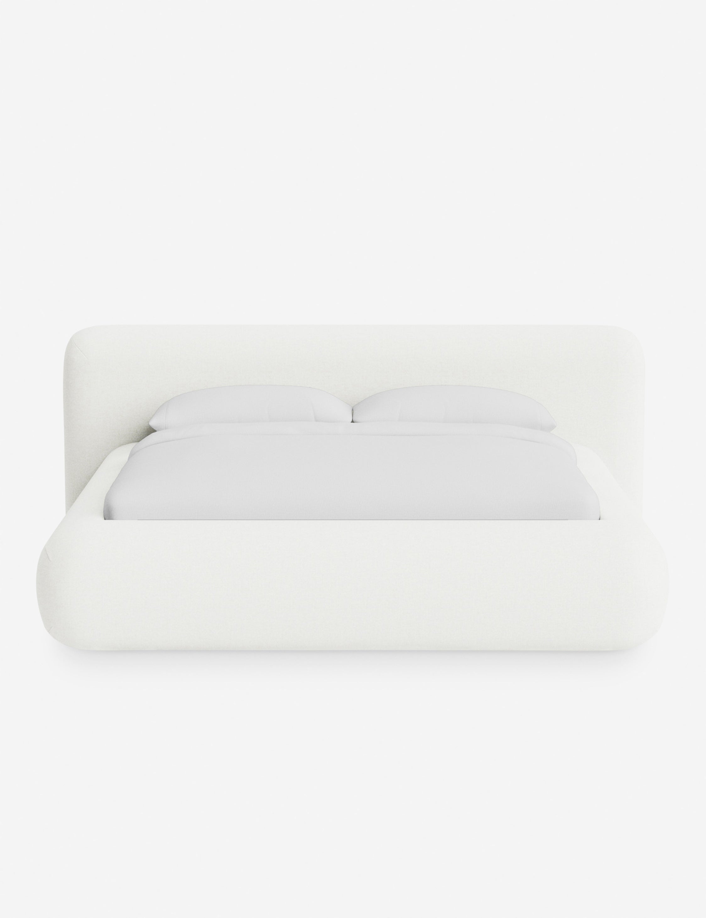 Lit plateforme arrondi - Notre lit se démarque par sa forme, avec une silhouette sculpturale qui vous invite à vous y lover