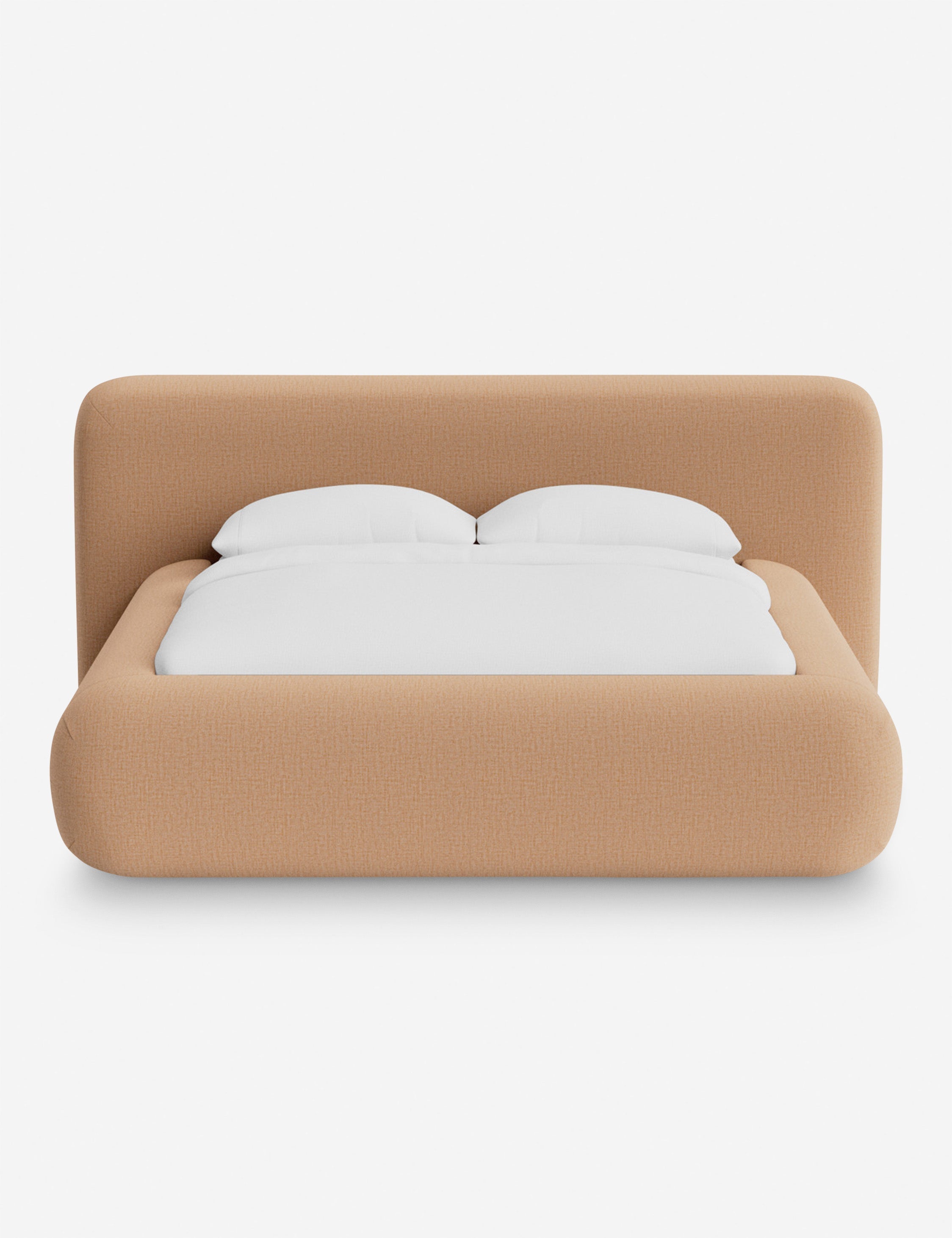 Lit plateforme arrondi - Notre lit se démarque par sa forme, avec une silhouette sculpturale qui vous invite à vous y lover