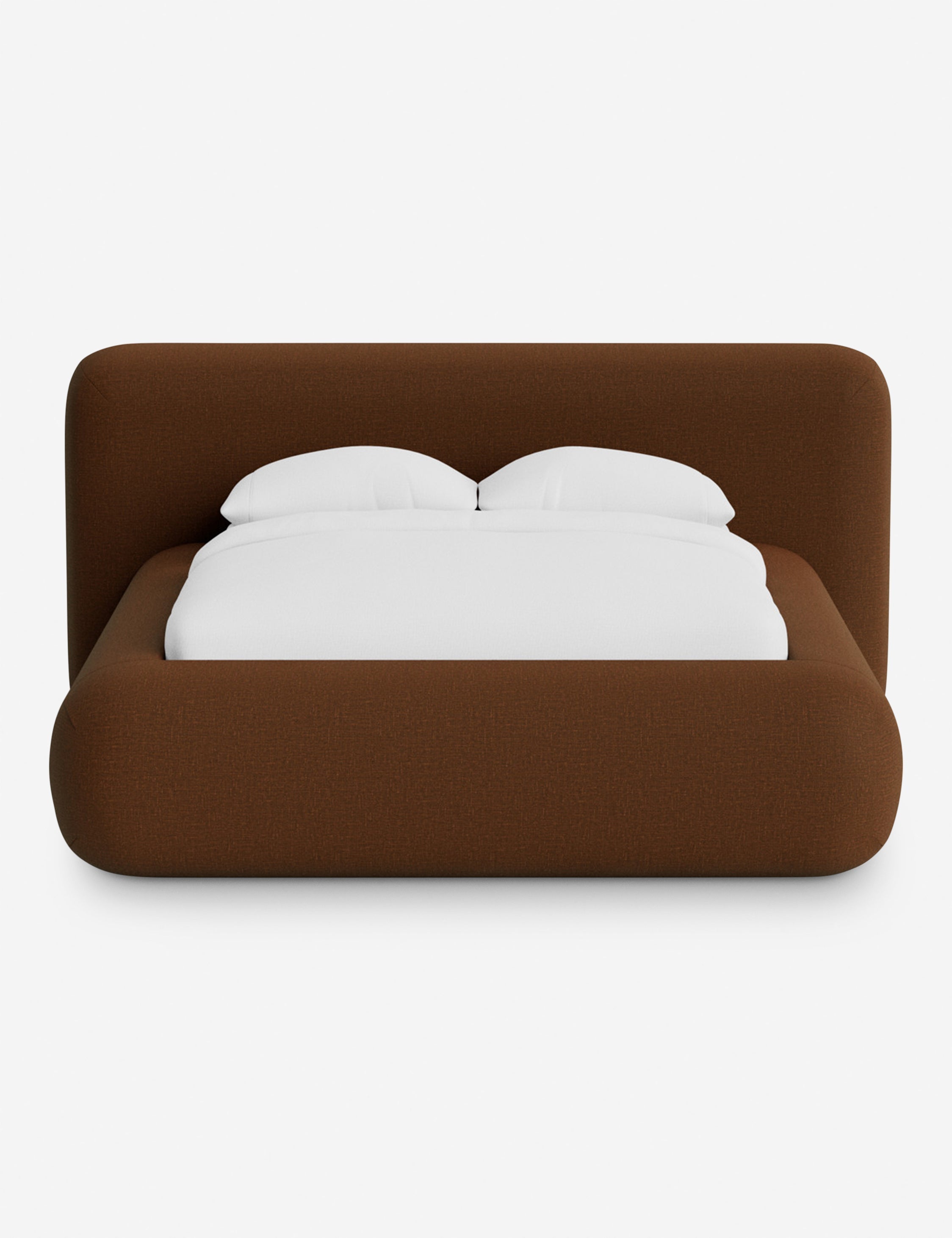 Lit plateforme arrondi - Notre lit se démarque par sa forme, avec une silhouette sculpturale qui vous invite à vous y lover
