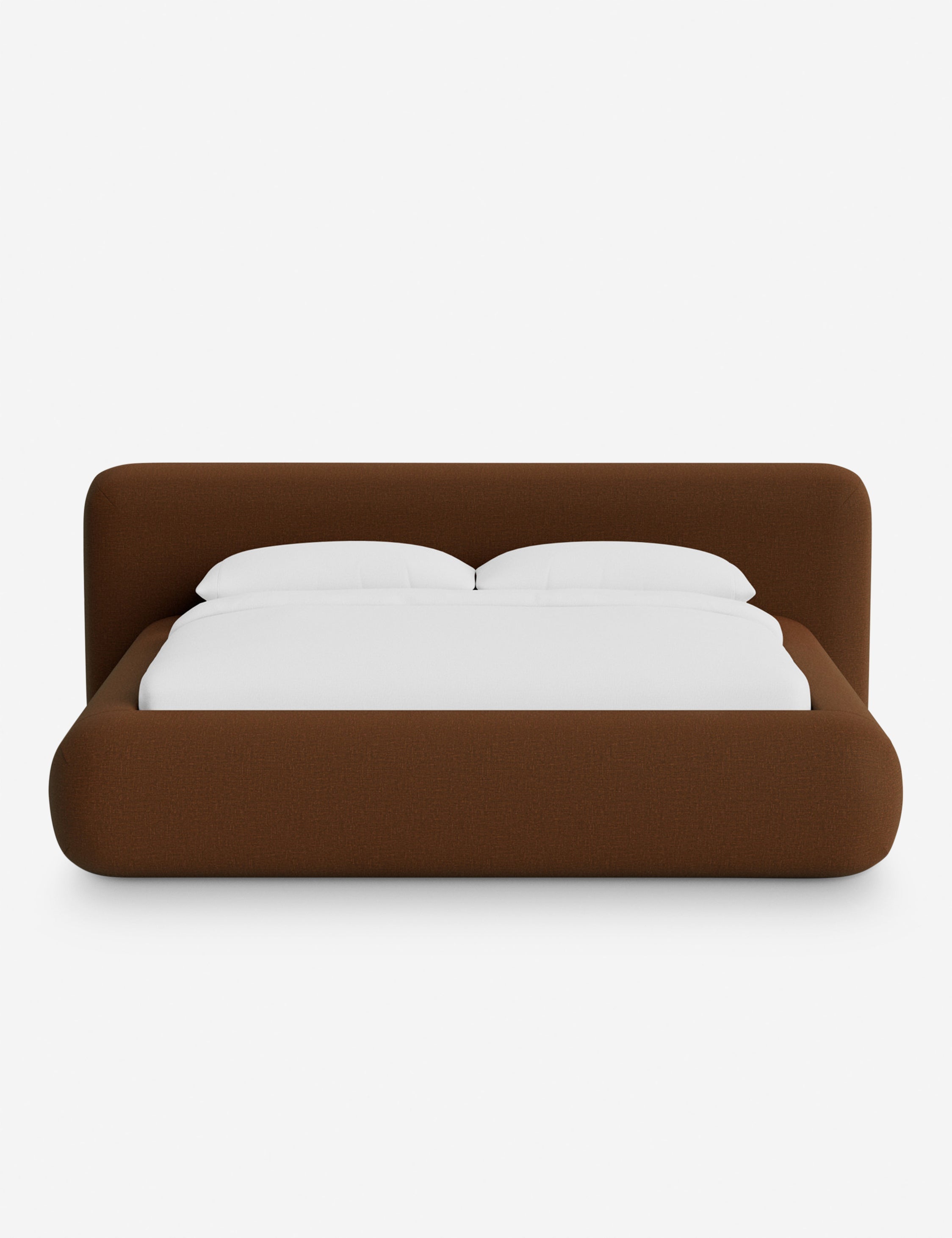 Lit plateforme arrondi - Notre lit se démarque par sa forme, avec une silhouette sculpturale qui vous invite à vous y lover