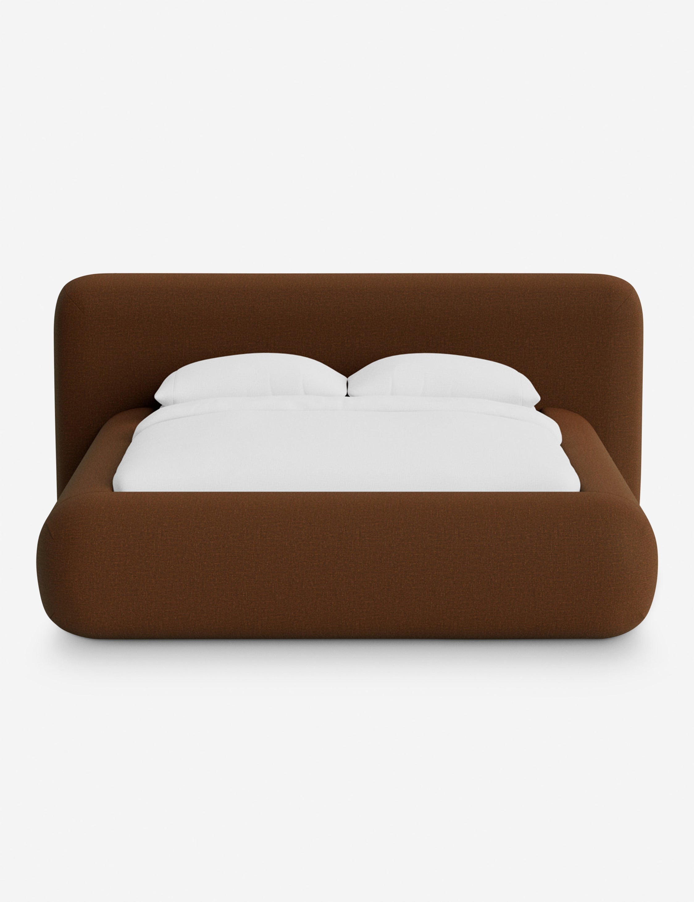 Lit plateforme arrondi - Notre lit se démarque par sa forme, avec une silhouette sculpturale qui vous invite à vous y lover