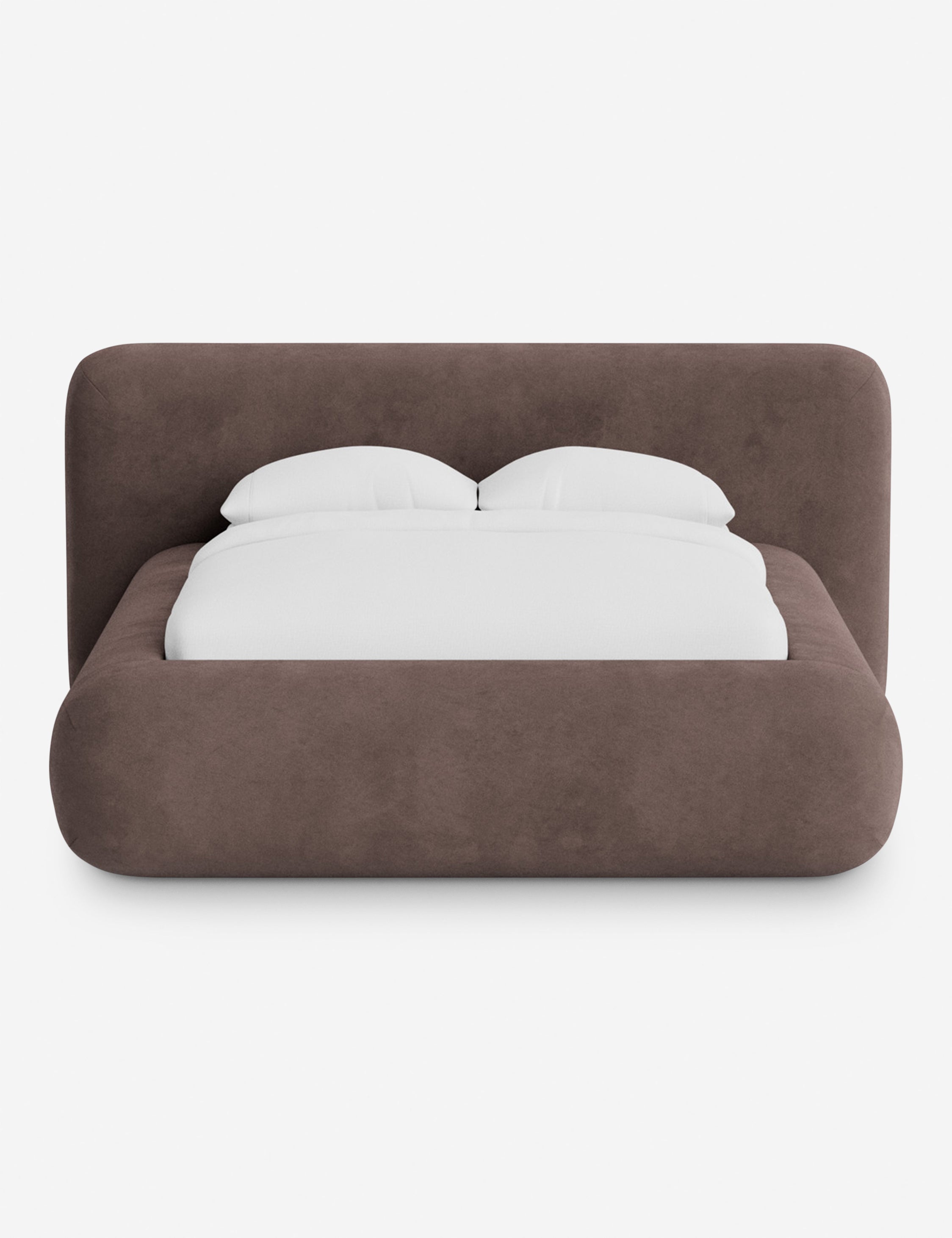 Lit plateforme arrondi - Notre lit se démarque par sa forme, avec une silhouette sculpturale qui vous invite à vous y lover
