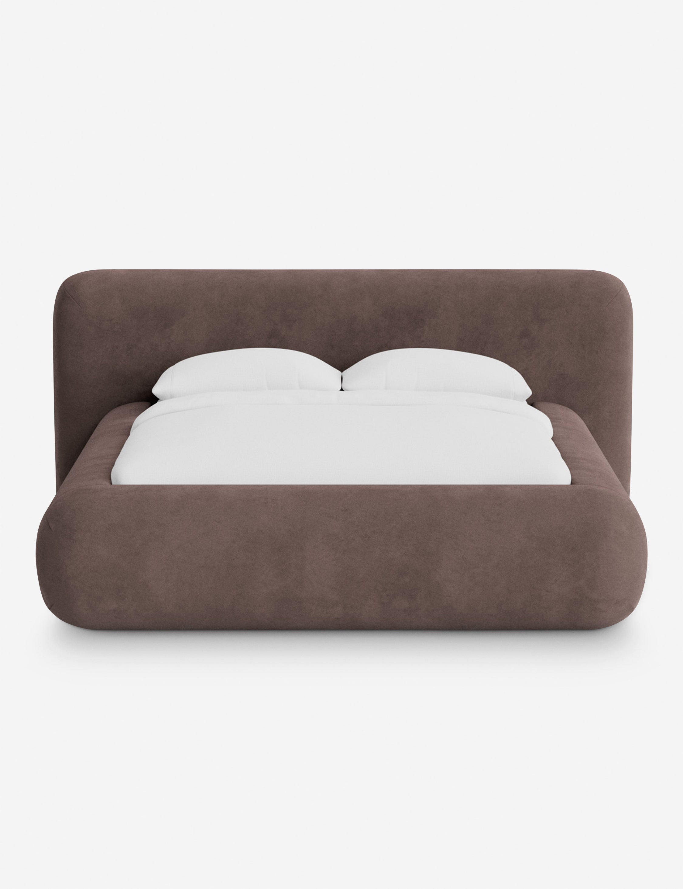 Lit plateforme arrondi - Notre lit se démarque par sa forme, avec une silhouette sculpturale qui vous invite à vous y lover