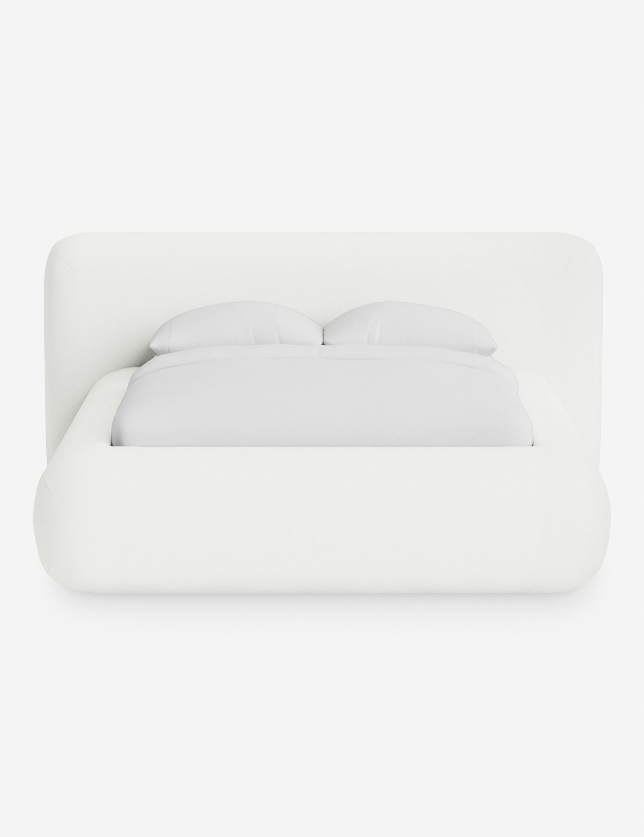 Lit plateforme arrondi - Notre lit se démarque par sa forme, avec une silhouette sculpturale qui vous invite à vous y lover