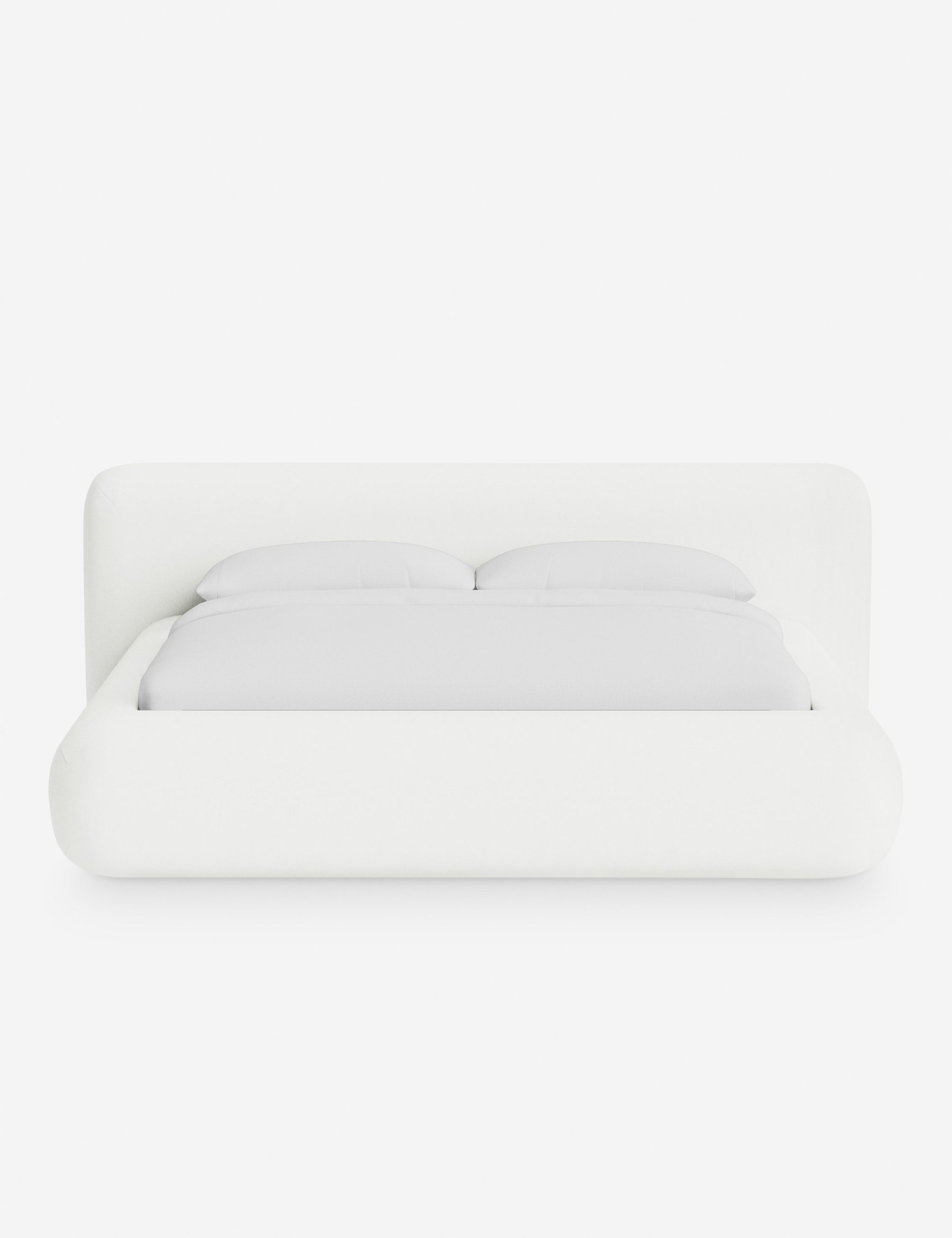 Lit plateforme arrondi - Notre lit se démarque par sa forme, avec une silhouette sculpturale qui vous invite à vous y lover