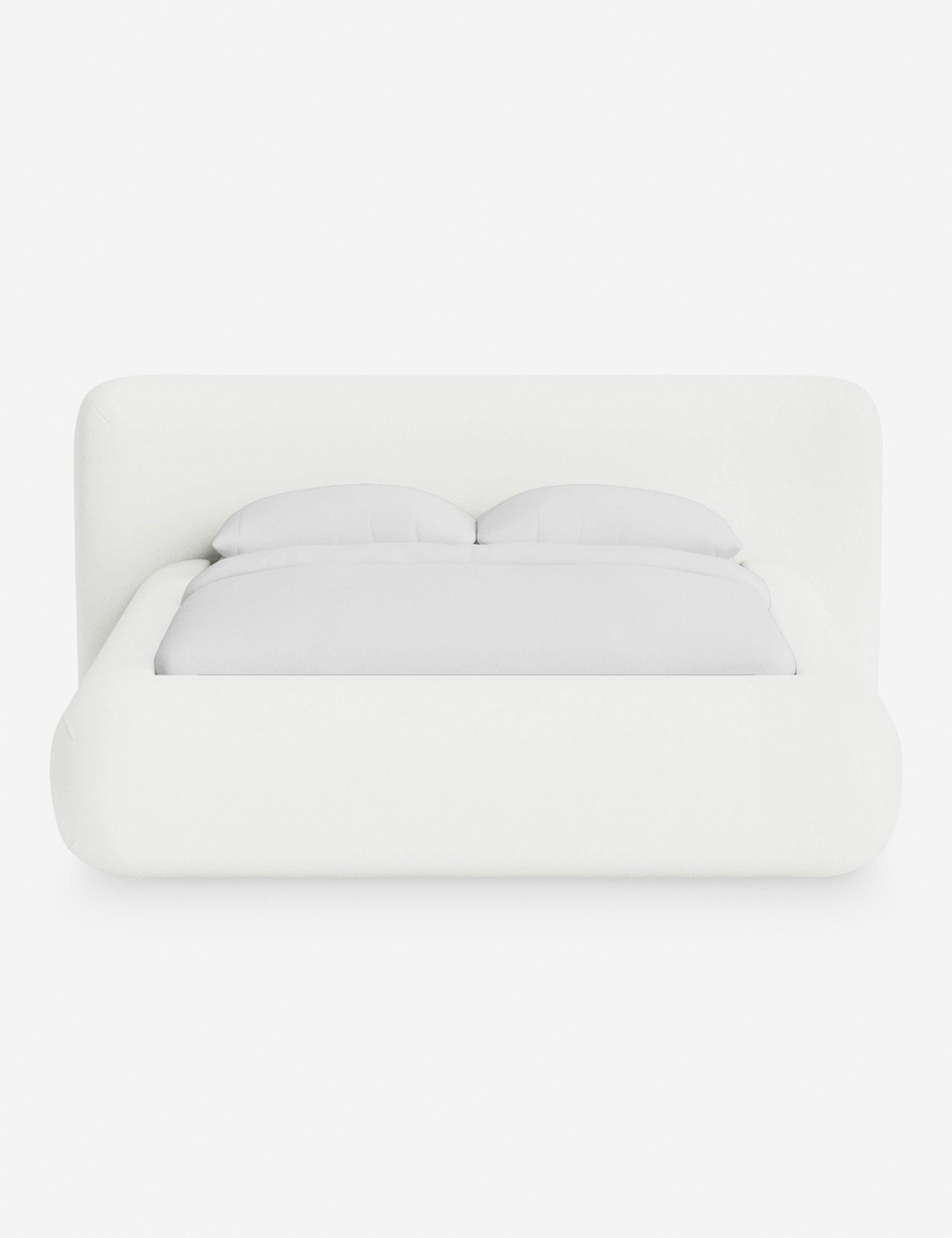 Lit plateforme arrondi - Notre lit se démarque par sa forme, avec une silhouette sculpturale qui vous invite à vous y lover