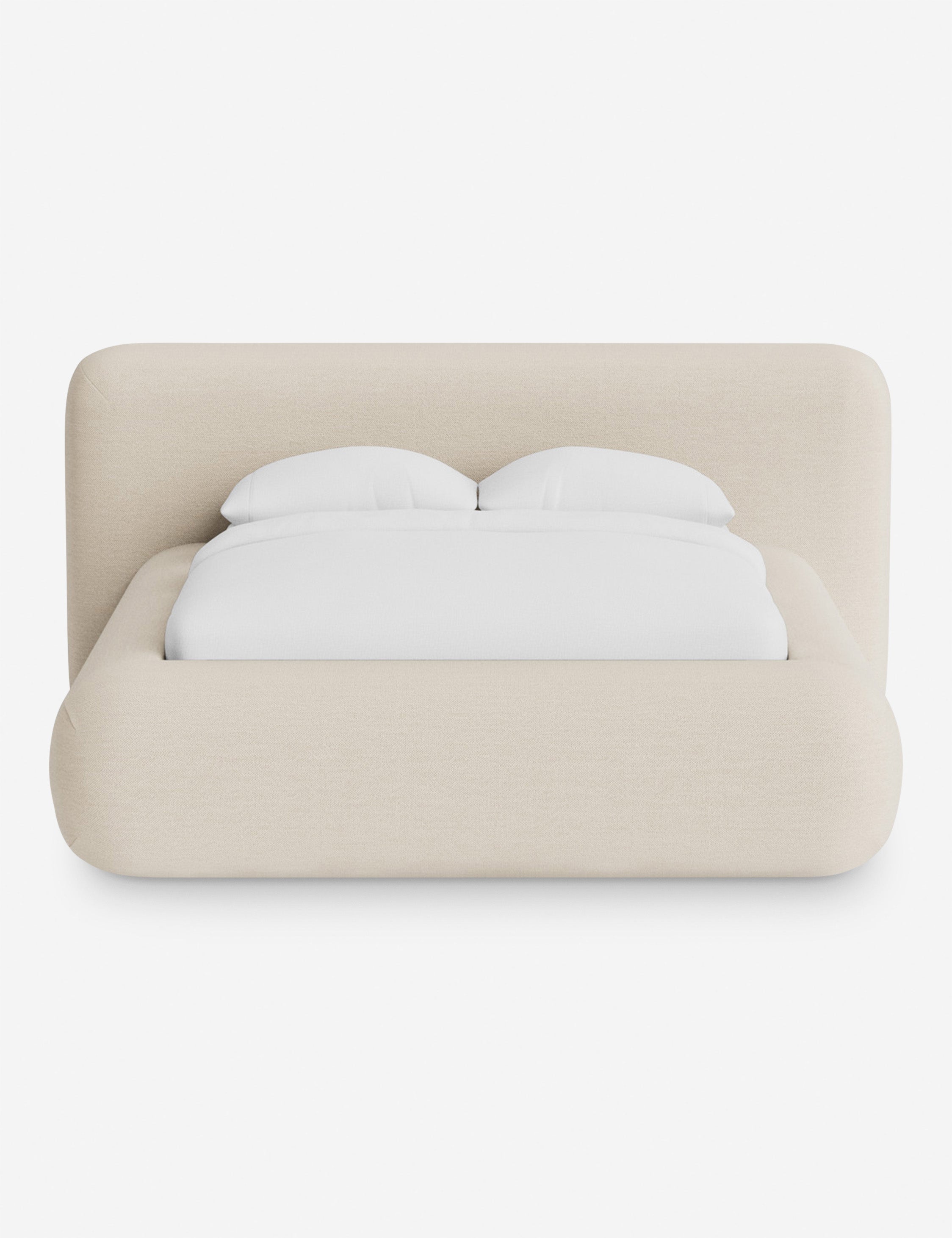 Lit plateforme arrondi - Notre lit se démarque par sa forme, avec une silhouette sculpturale qui vous invite à vous y lover