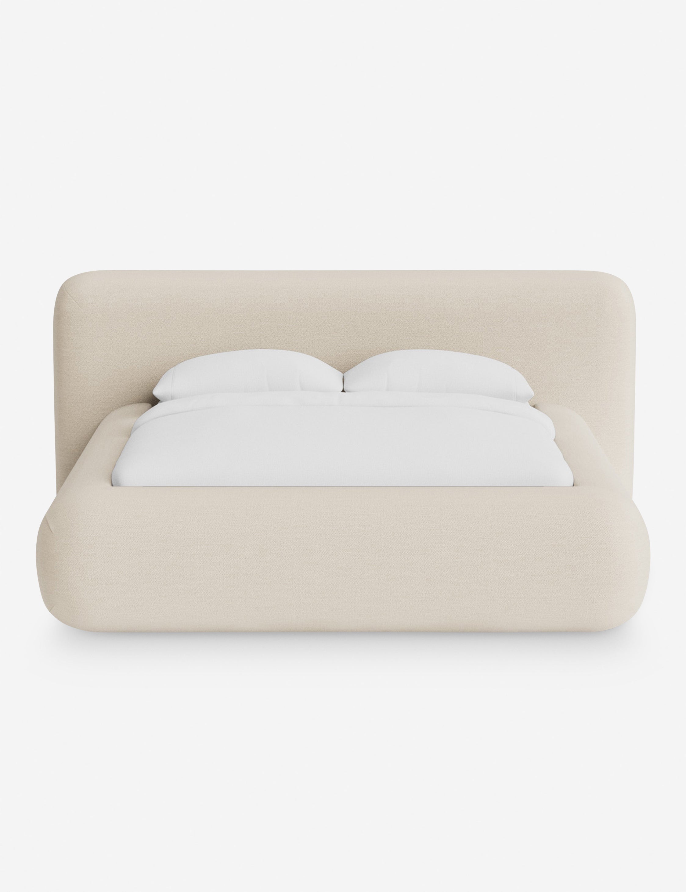Lit plateforme arrondi - Notre lit se démarque par sa forme, avec une silhouette sculpturale qui vous invite à vous y lover