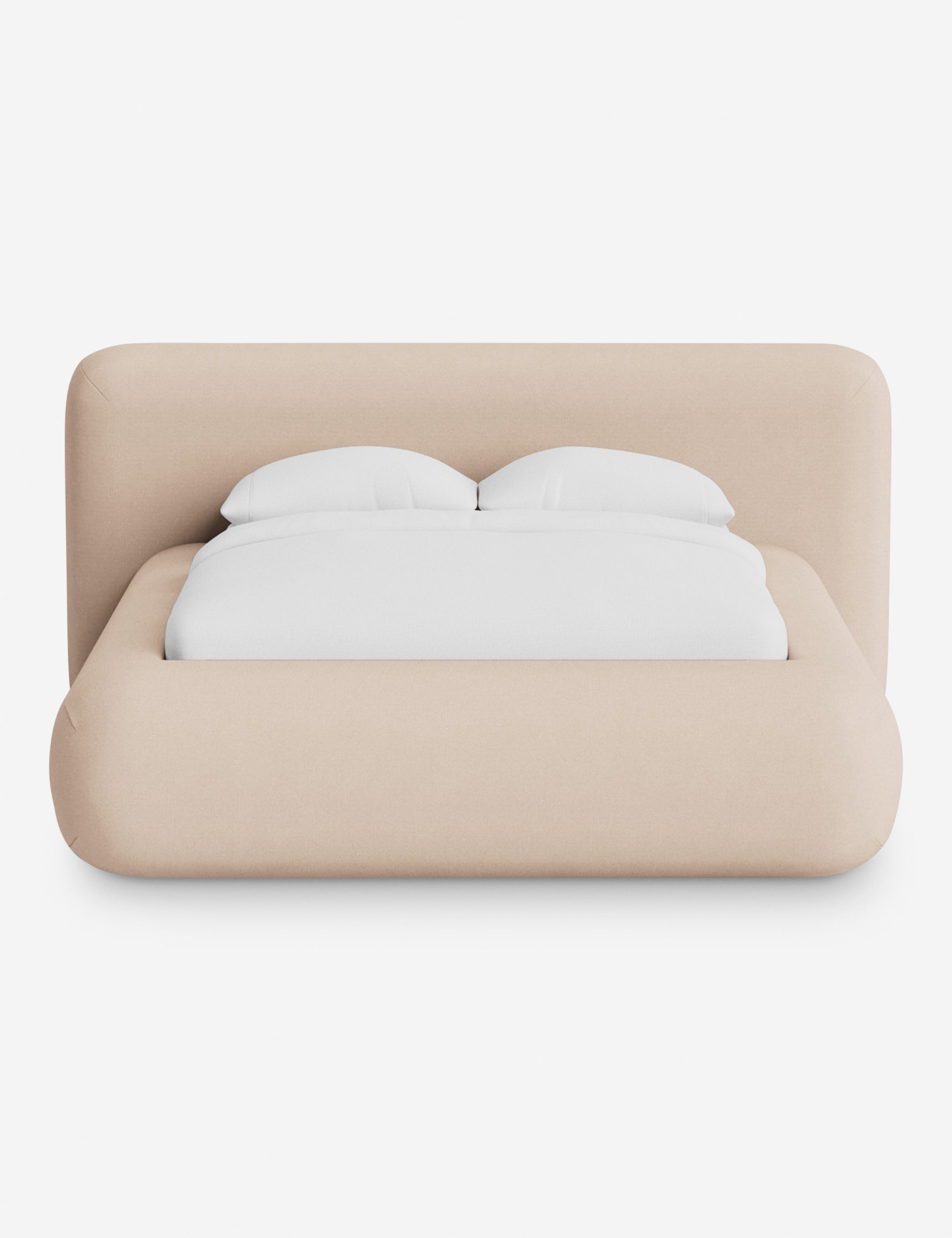 Lit plateforme arrondi - Notre lit se démarque par sa forme, avec une silhouette sculpturale qui vous invite à vous y lover