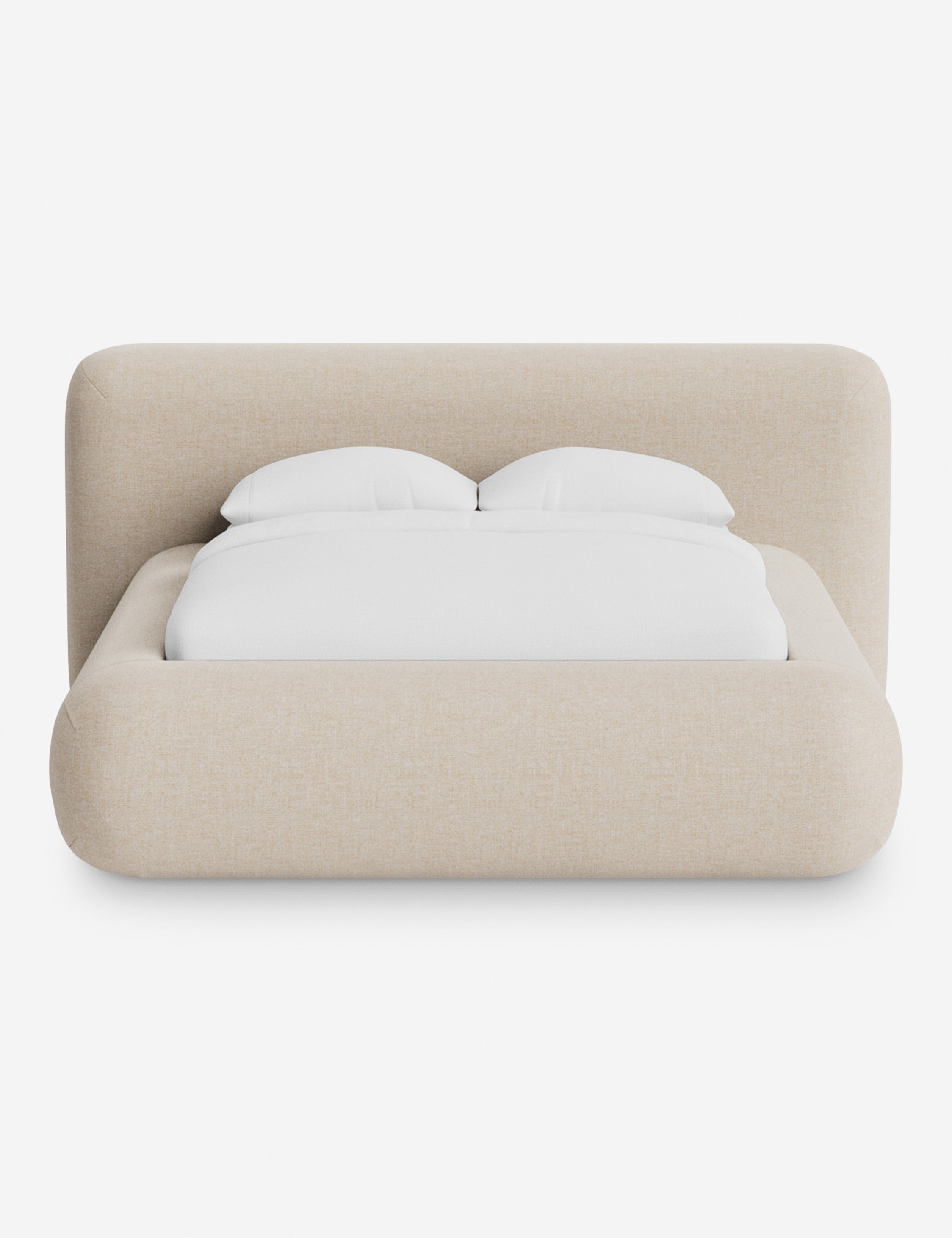 Lit plateforme arrondi - Notre lit se démarque par sa forme, avec une silhouette sculpturale qui vous invite à vous y lover