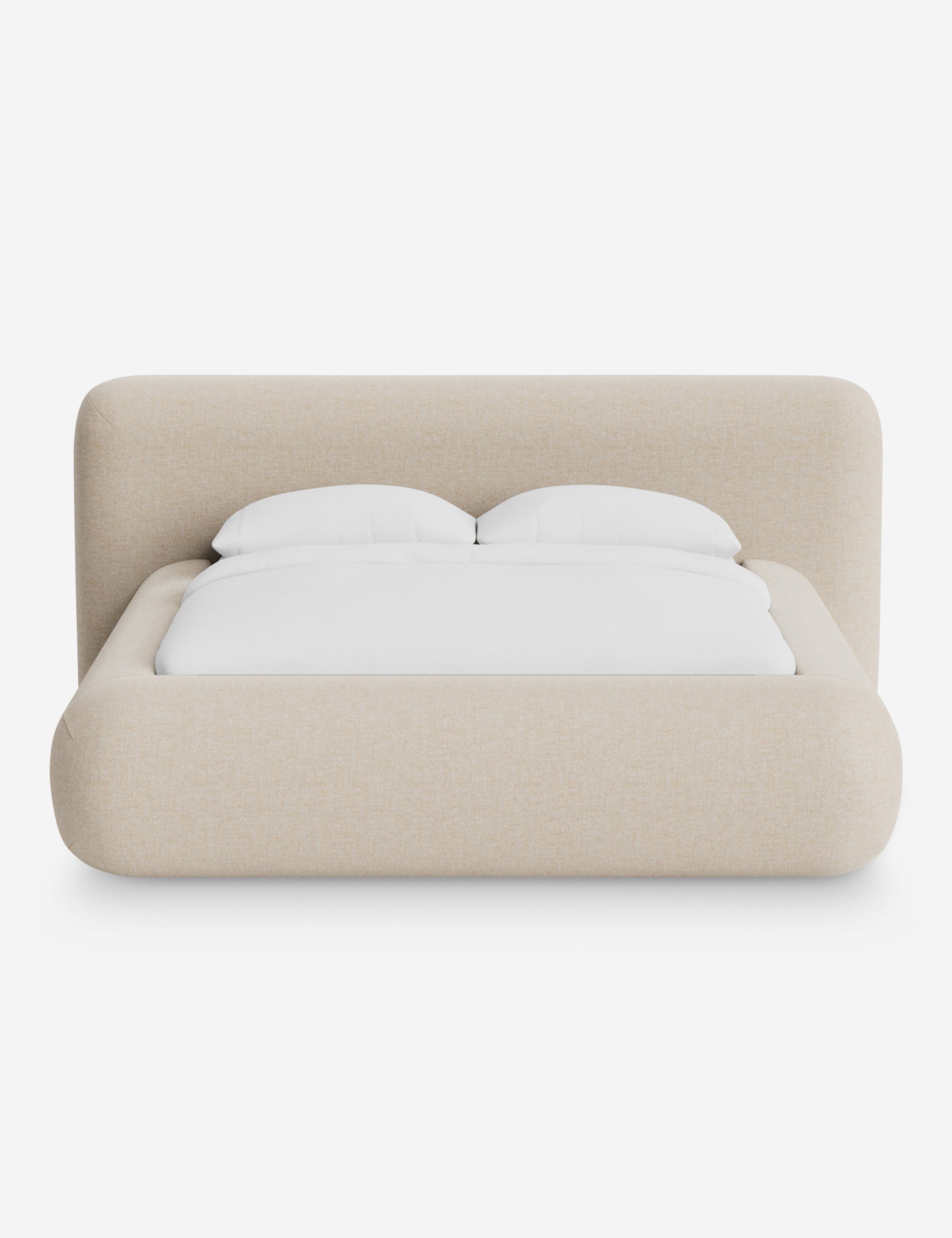 Lit plateforme arrondi - Notre lit se démarque par sa forme, avec une silhouette sculpturale qui vous invite à vous y lover