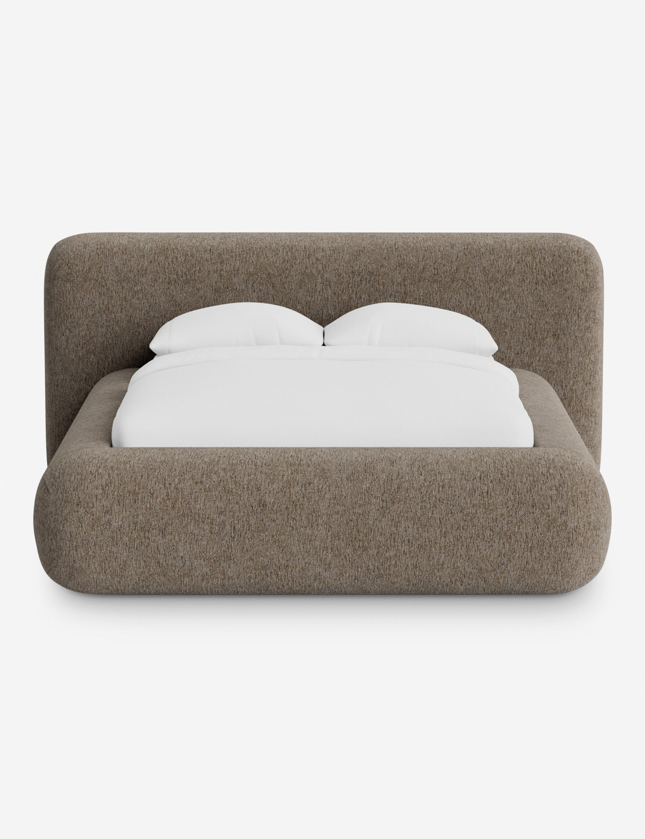 Lit plateforme arrondi - Notre lit se démarque par sa forme, avec une silhouette sculpturale qui vous invite à vous y lover