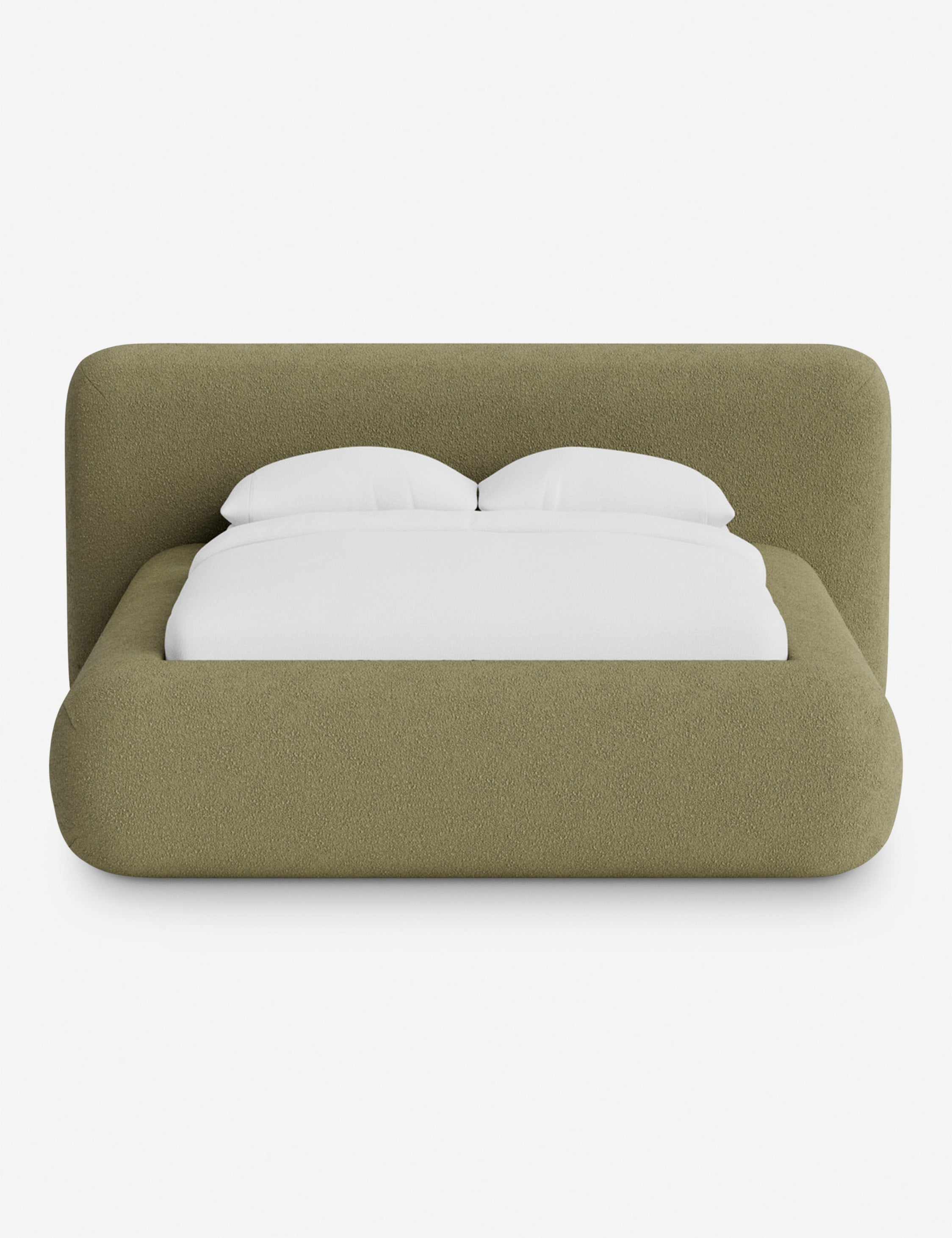 Lit plateforme arrondi - Notre lit se démarque par sa forme, avec une silhouette sculpturale qui vous invite à vous y lover