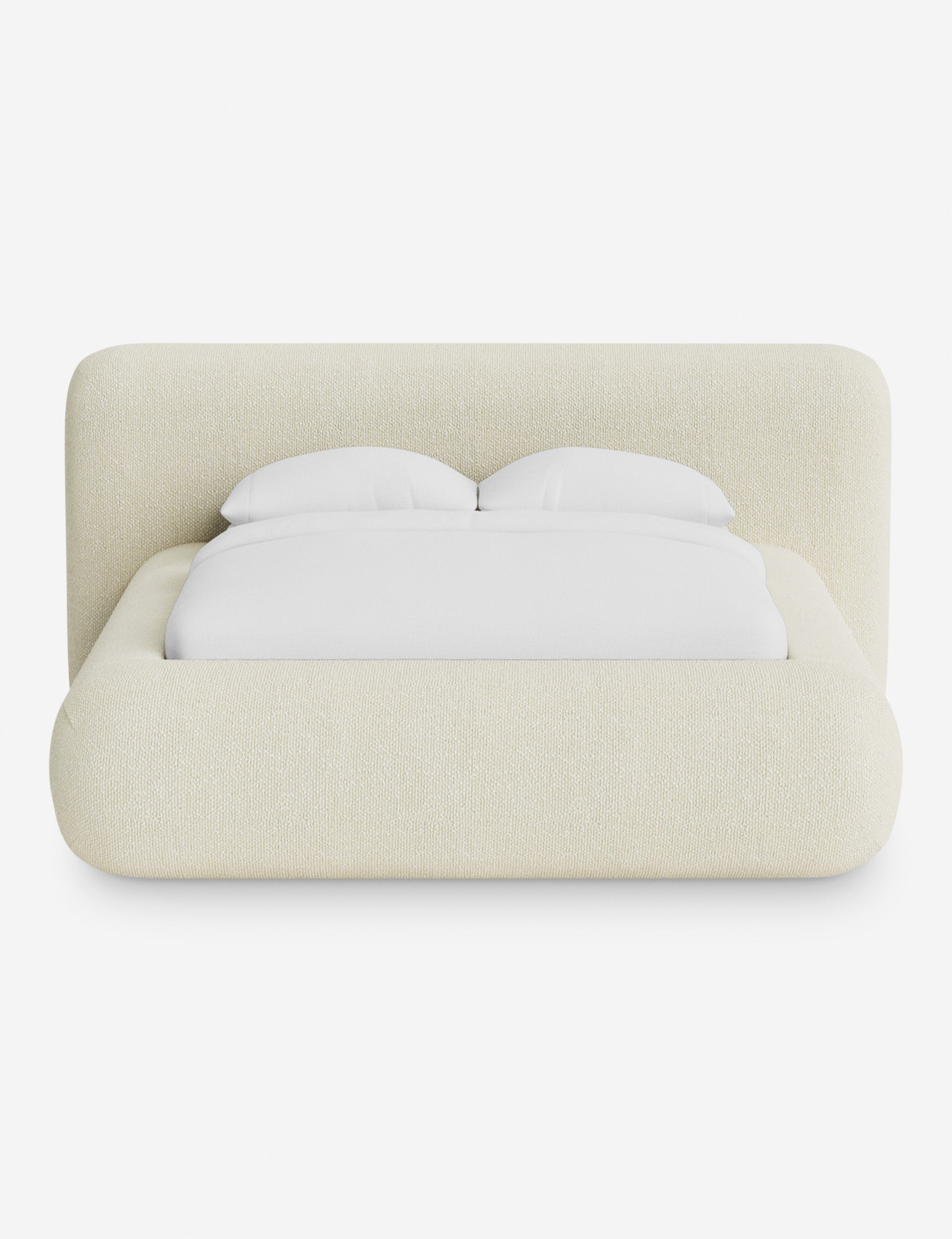 Lit plateforme arrondi - Notre lit se démarque par sa forme, avec une silhouette sculpturale qui vous invite à vous y lover