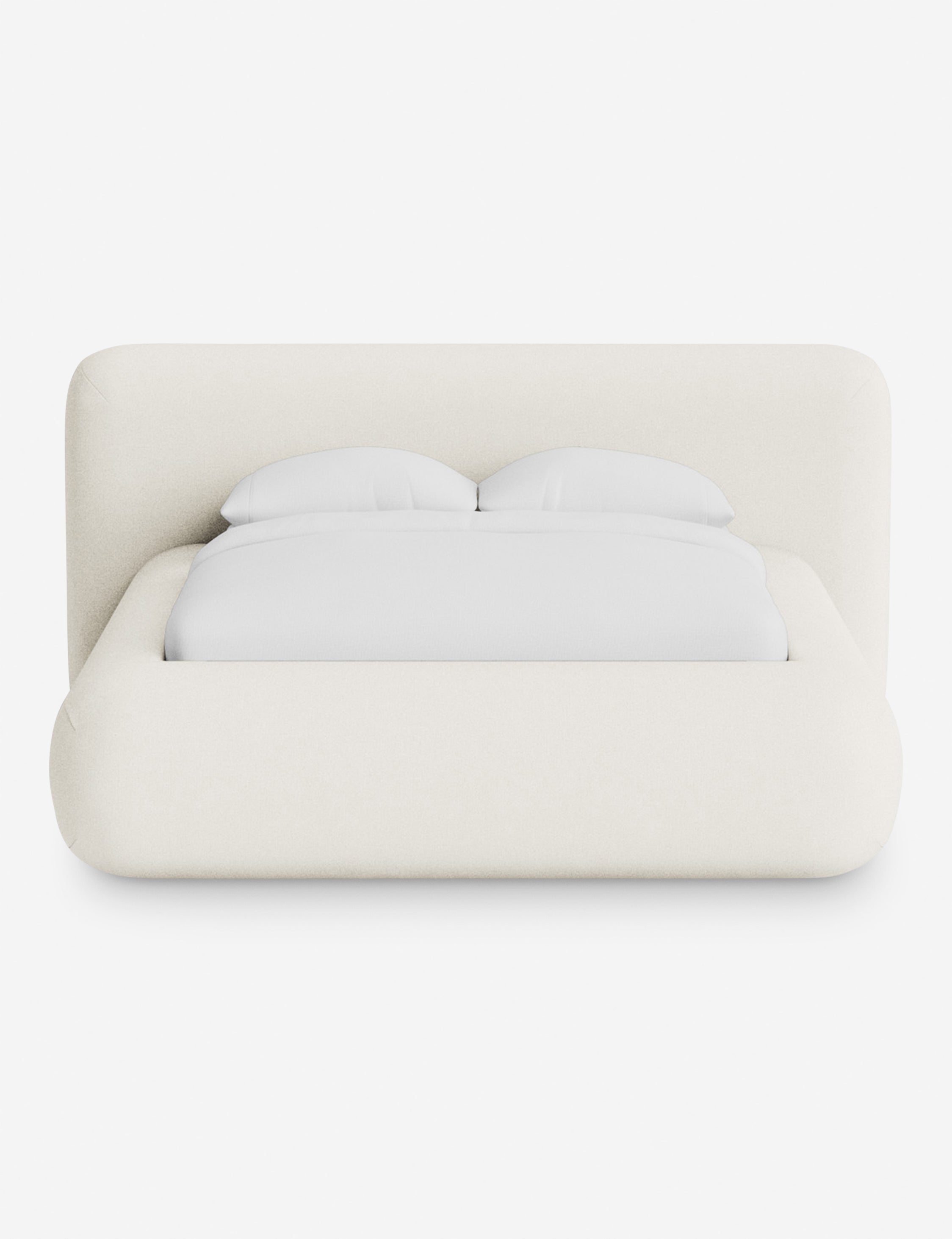 Lit plateforme arrondi - Notre lit se démarque par sa forme, avec une silhouette sculpturale qui vous invite à vous y lover
