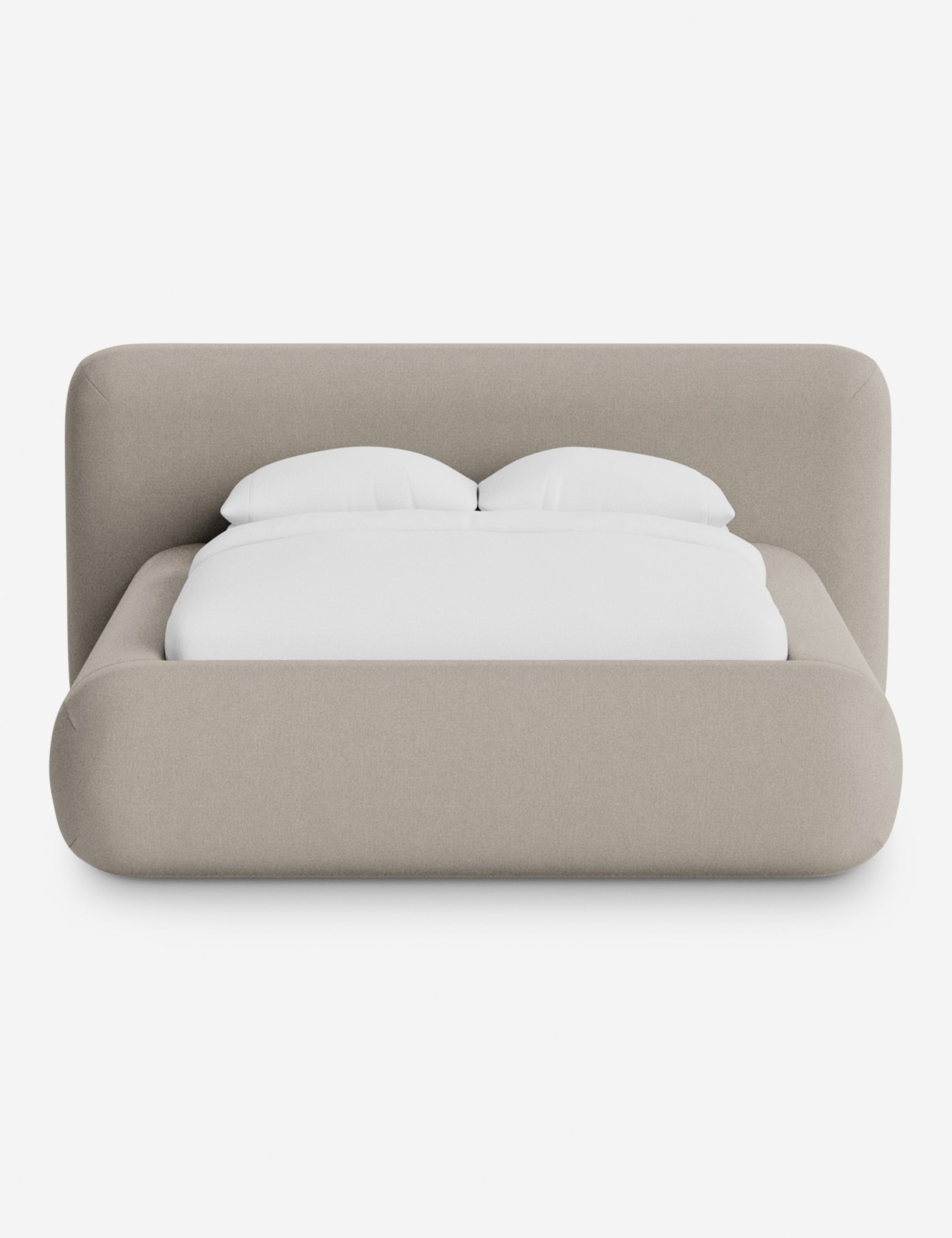 Lit plateforme arrondi - Notre lit se démarque par sa forme, avec une silhouette sculpturale qui vous invite à vous y lover