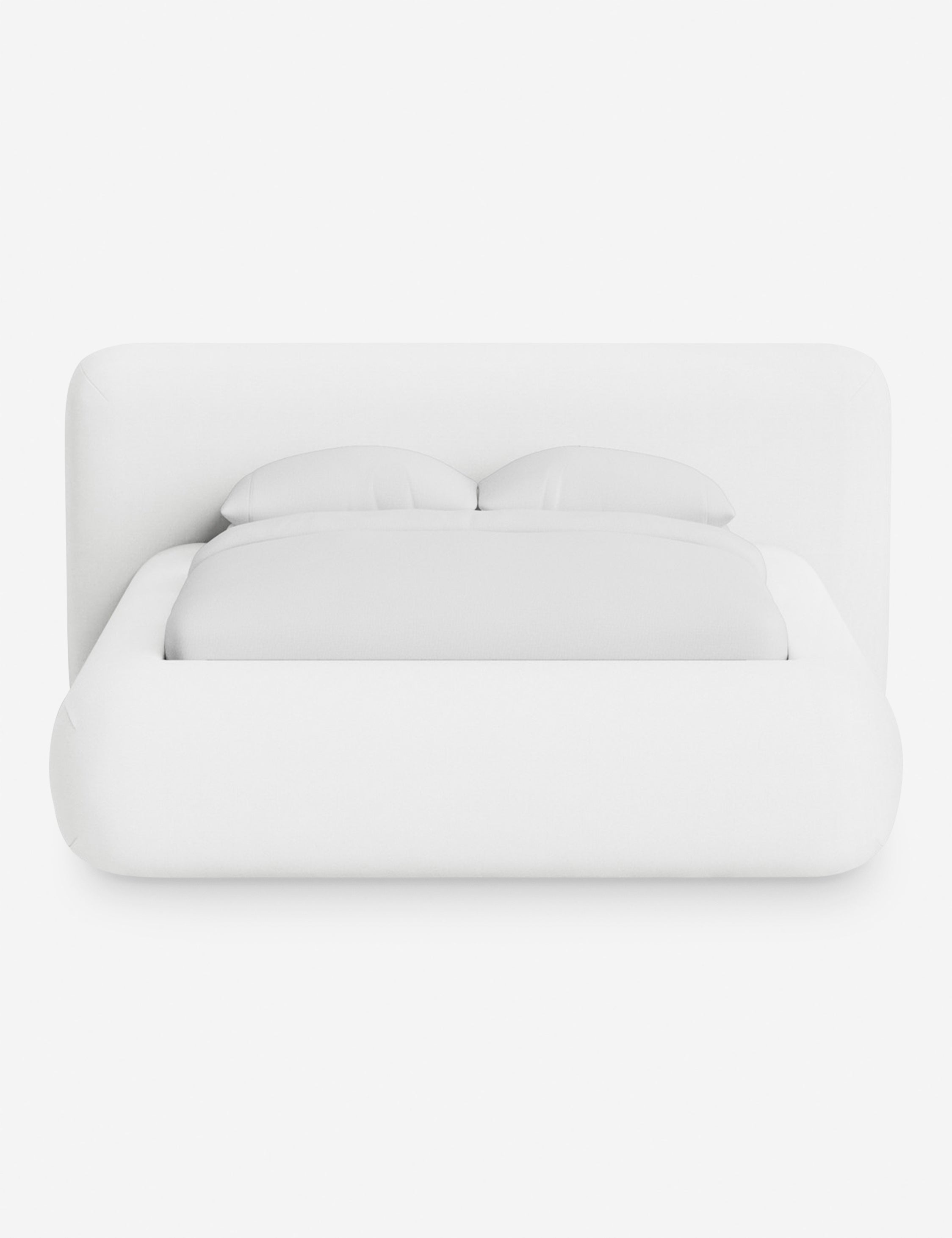Lit plateforme arrondi - Notre lit se démarque par sa forme, avec une silhouette sculpturale qui vous invite à vous y lover