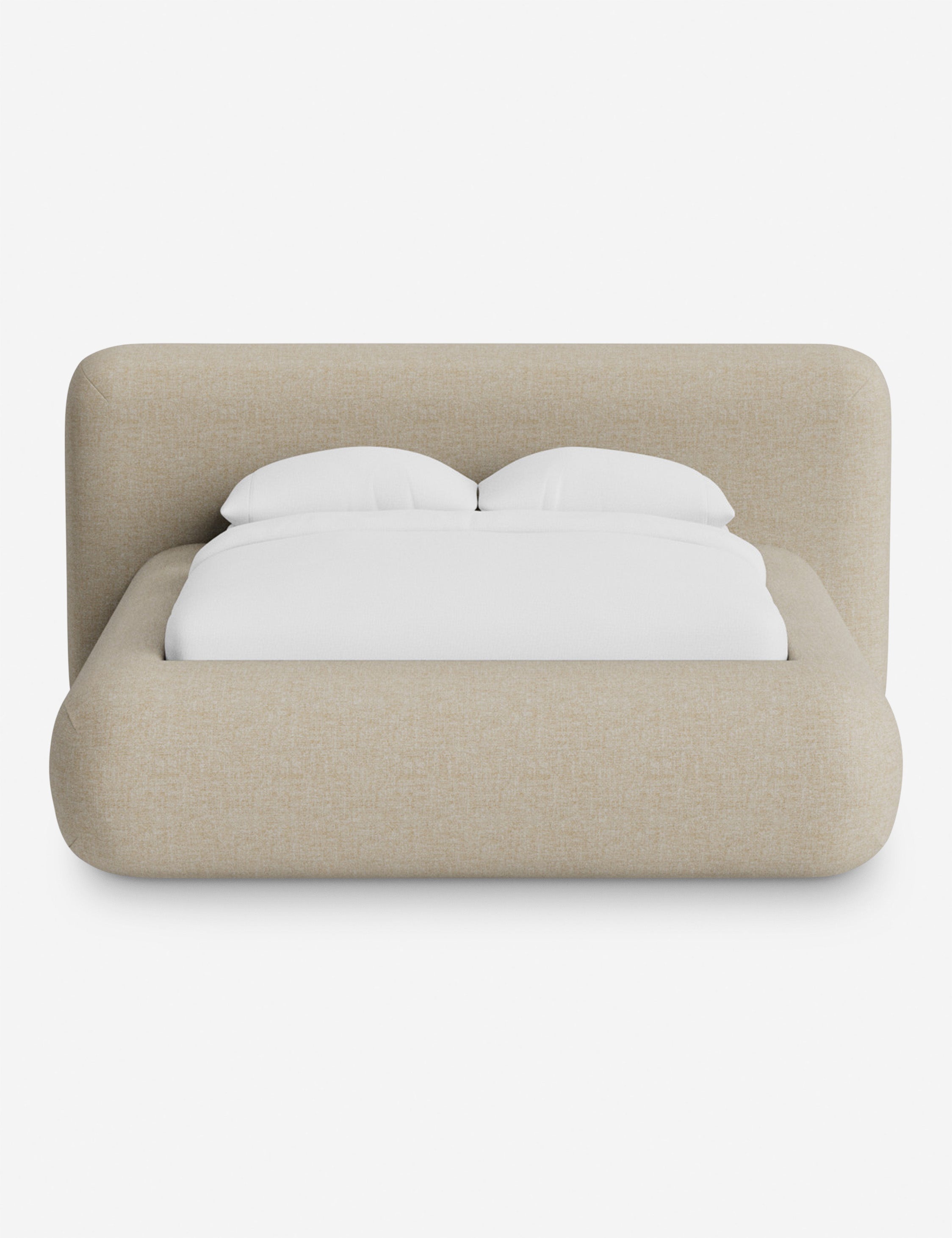 Lit plateforme arrondi - Notre lit se démarque par sa forme, avec une silhouette sculpturale qui vous invite à vous y lover