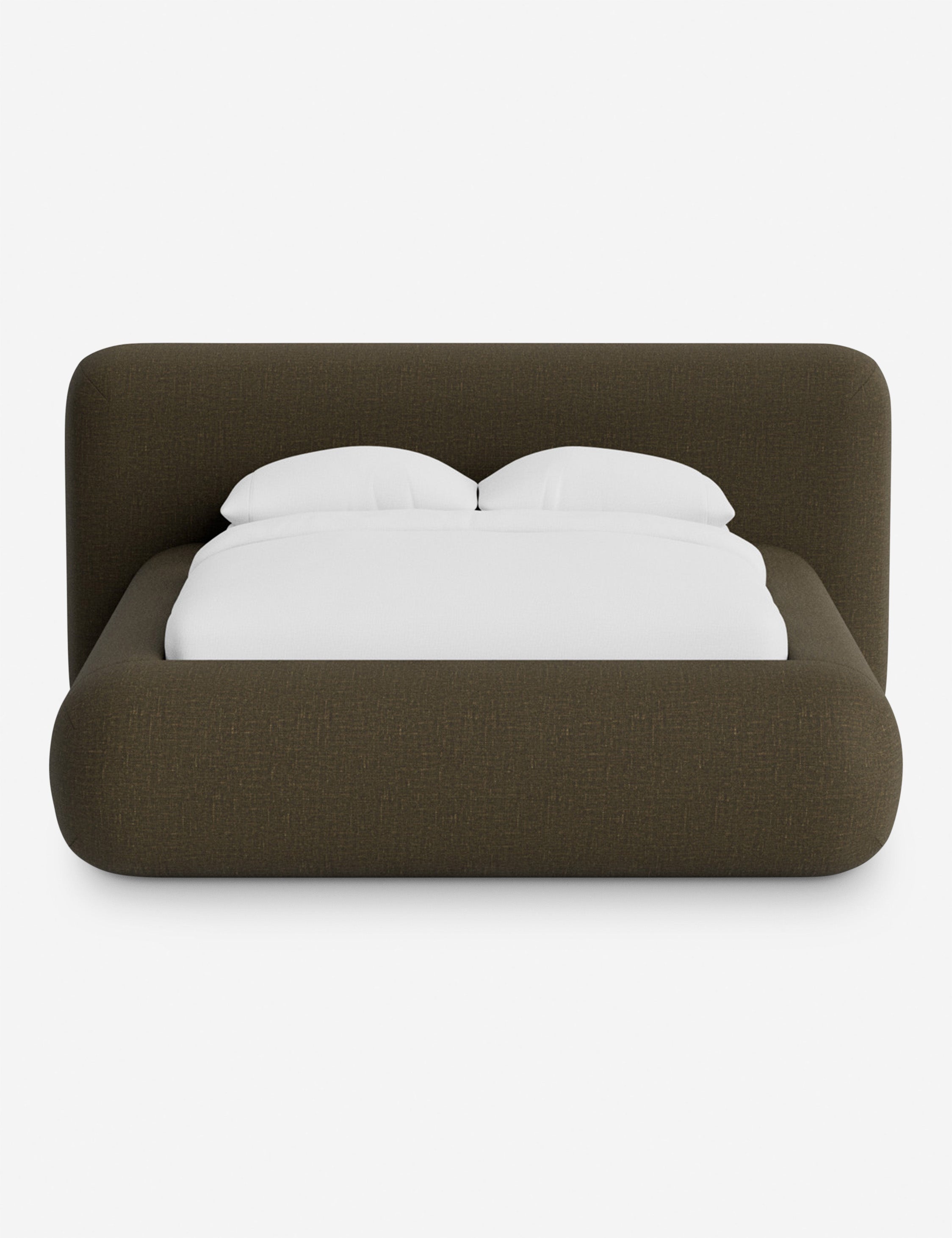 Lit plateforme arrondi - Notre lit se démarque par sa forme, avec une silhouette sculpturale qui vous invite à vous y lover